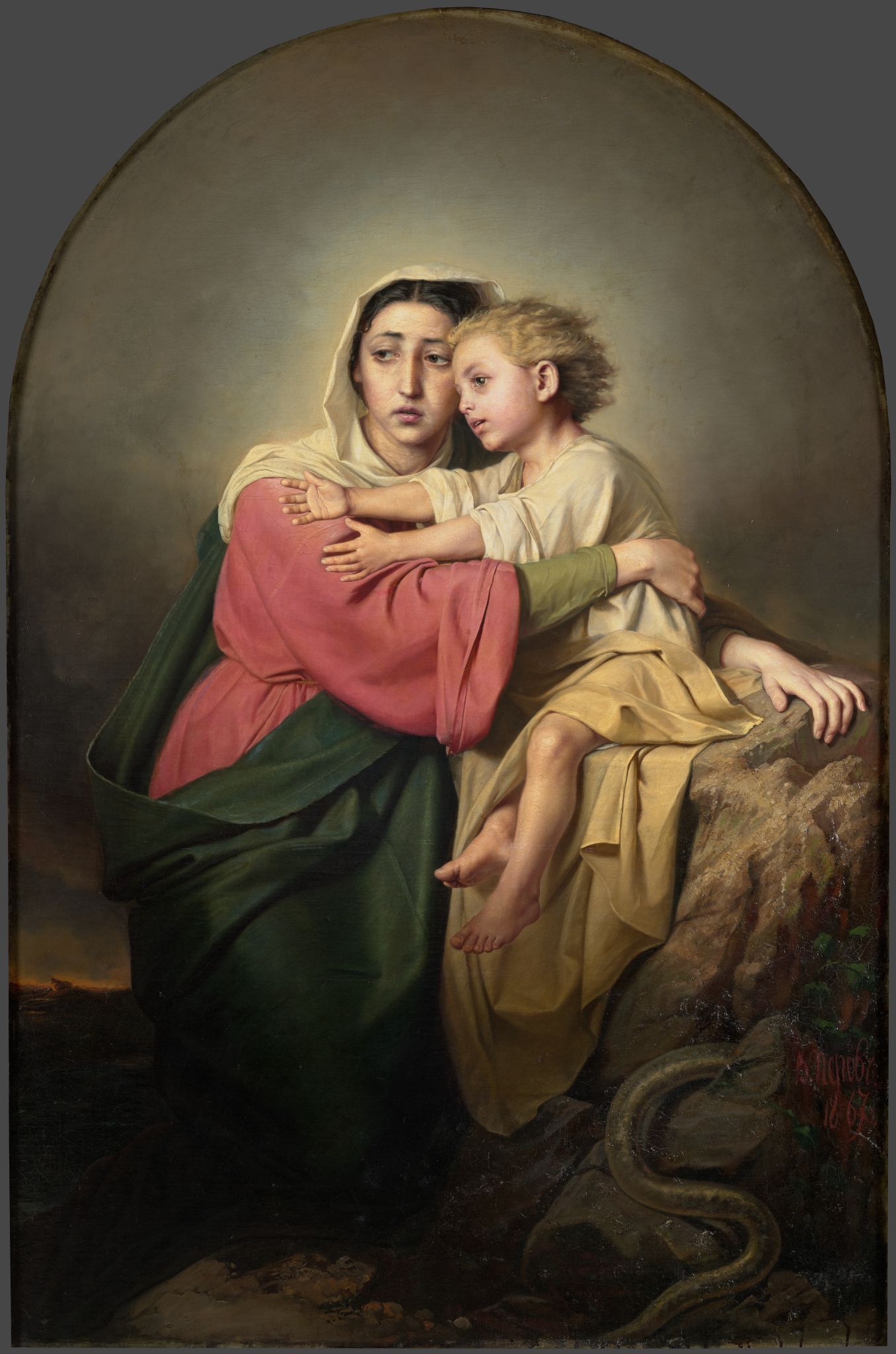 Христос и Богоматерь у житейского моря, Vasily Perov, 1867