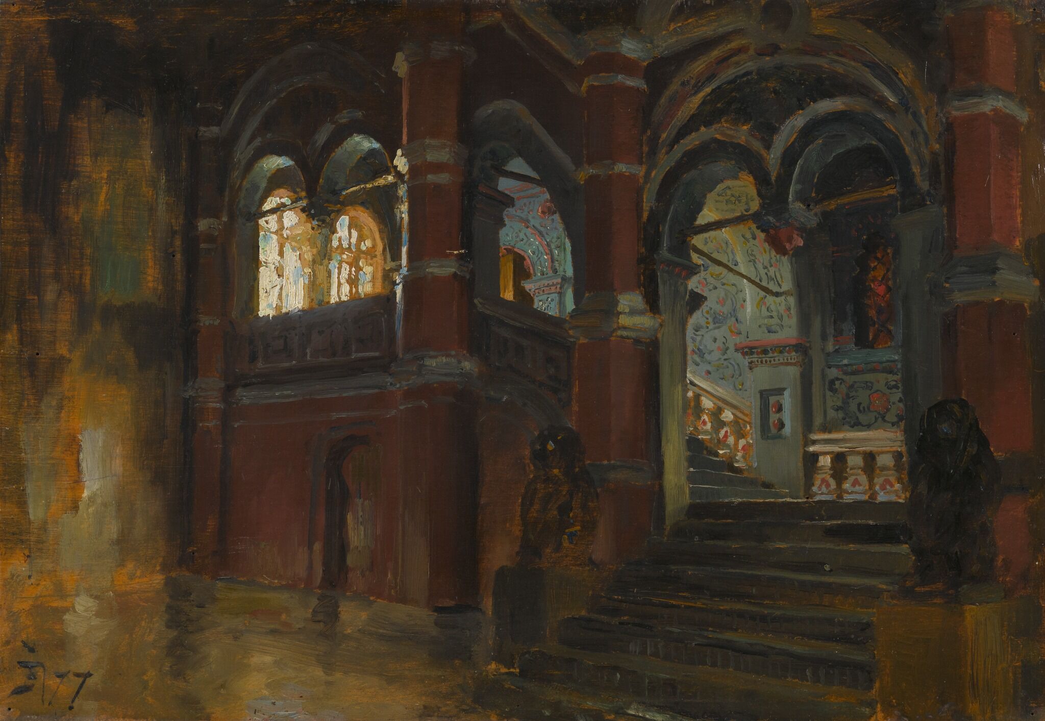 Теремной дворец в Московском Кремле. Верхнее Золотое крыльцо, Vasily Polenov, 1877