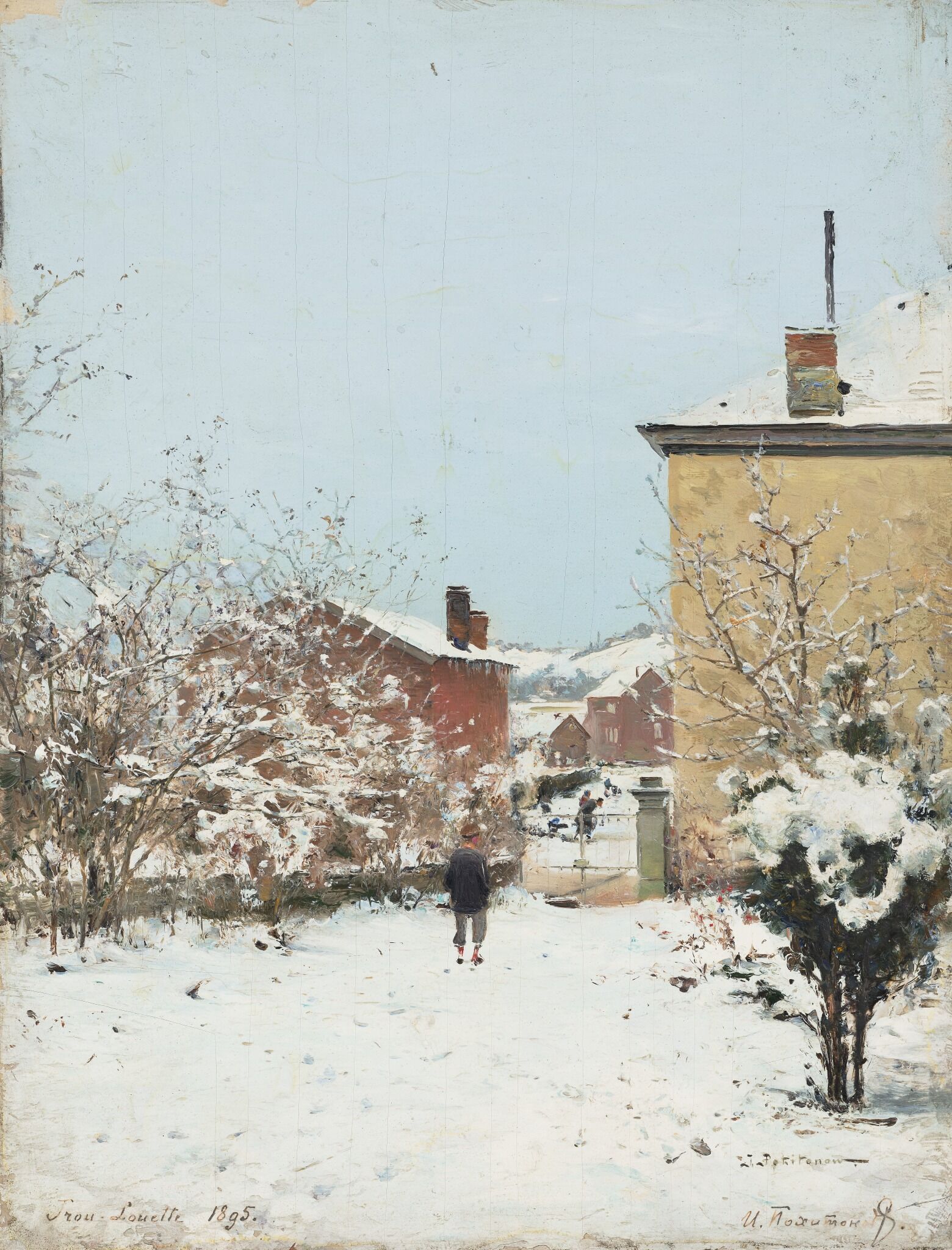 Тру-Луэт. Зима. Вид из квартиры художника, Ivan Pokhitonov, 1895