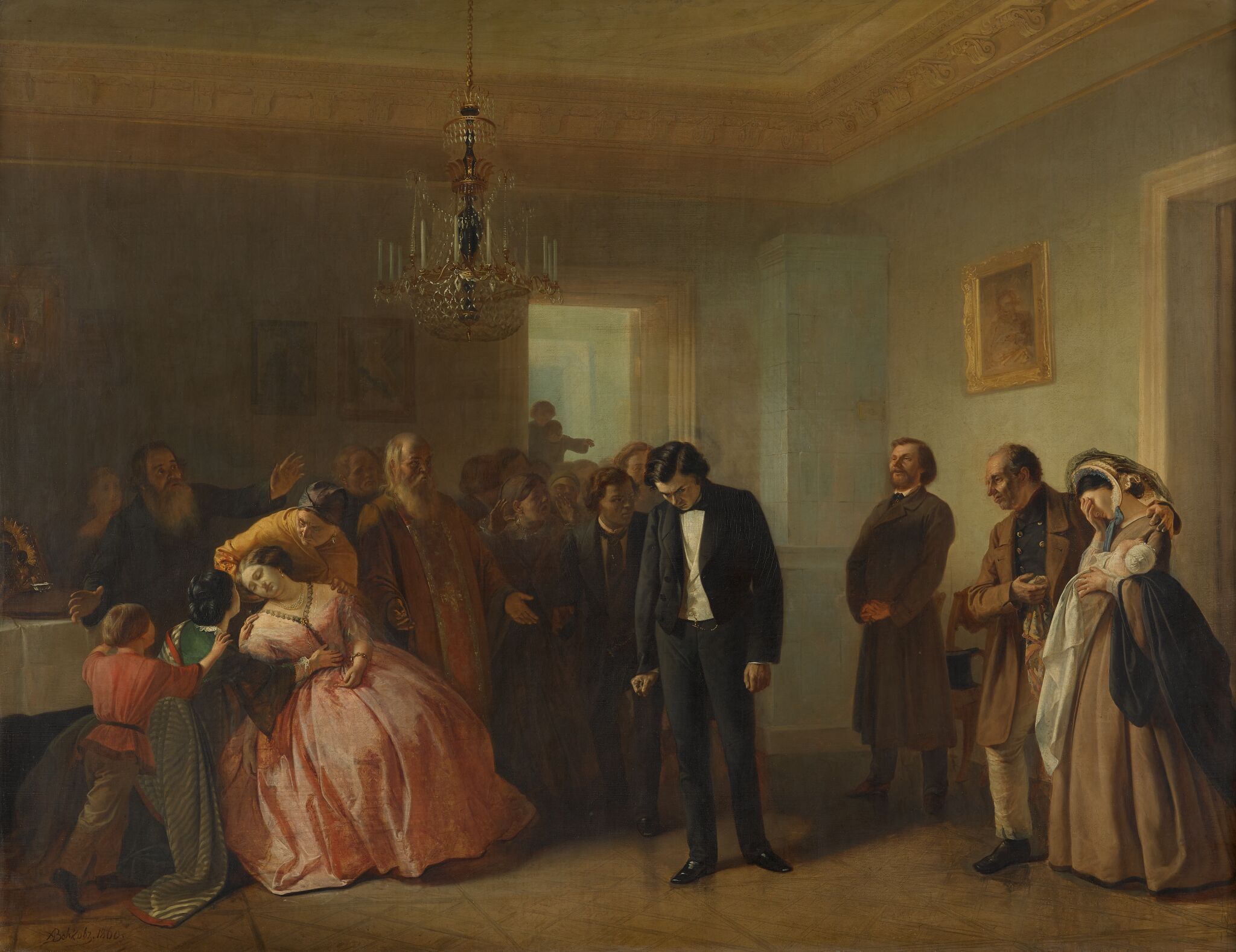 Прерванное обручение, Adrian Volkov, 1860