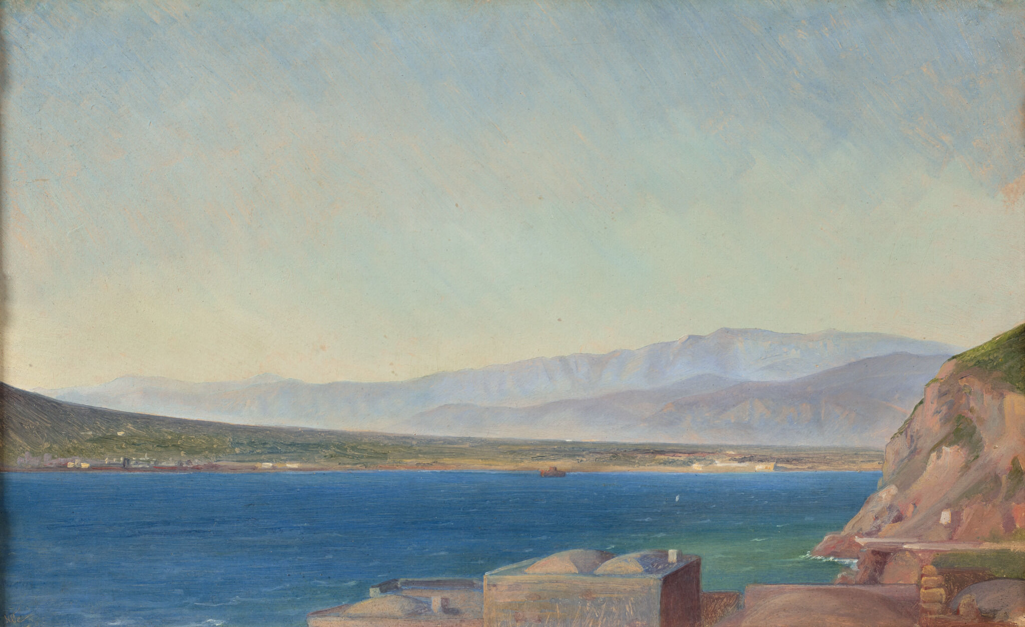 Залив в Вико близ Неаполя, Nikolai Ge, 1858