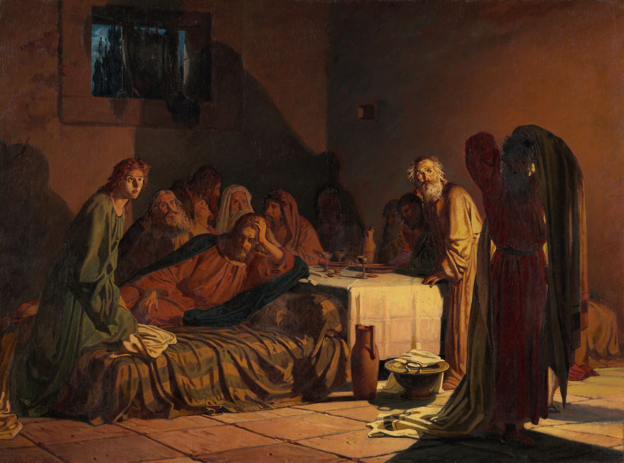 Тайная вечеря, Nikolai Ge, 1866