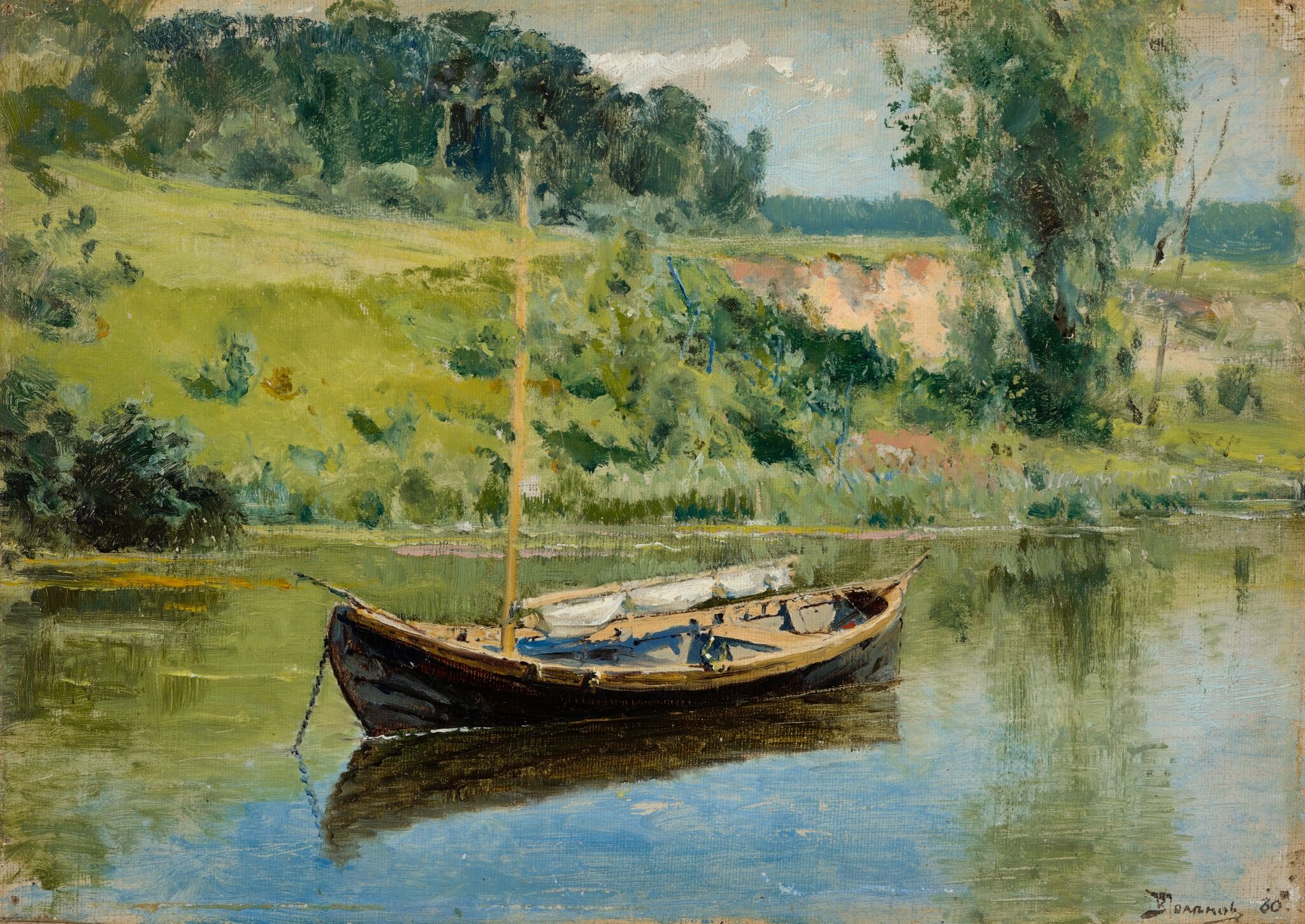 Лодка, Vasily Polenov, 1880