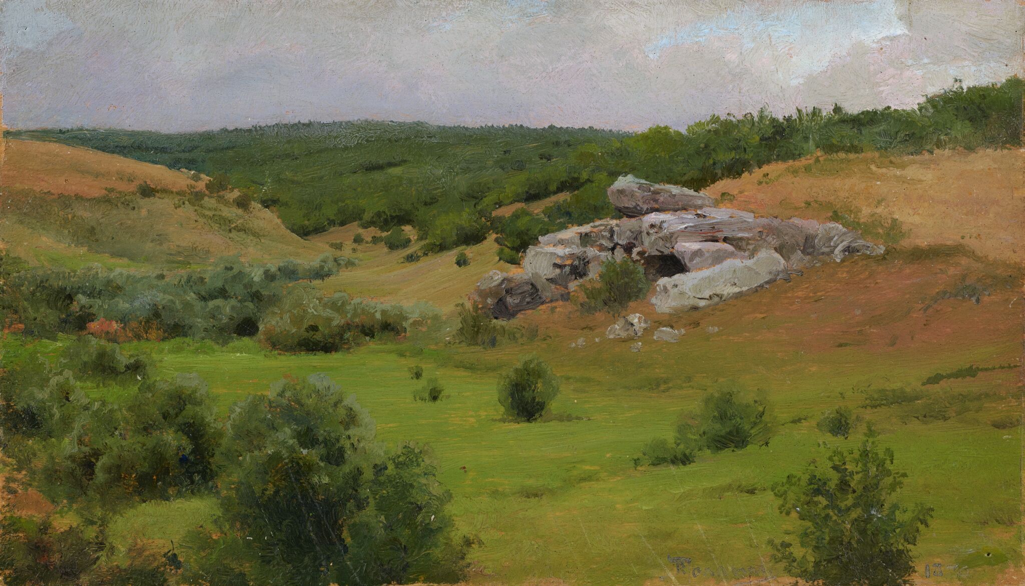 Холмы. Этюд, Vasily Polenov, 1870