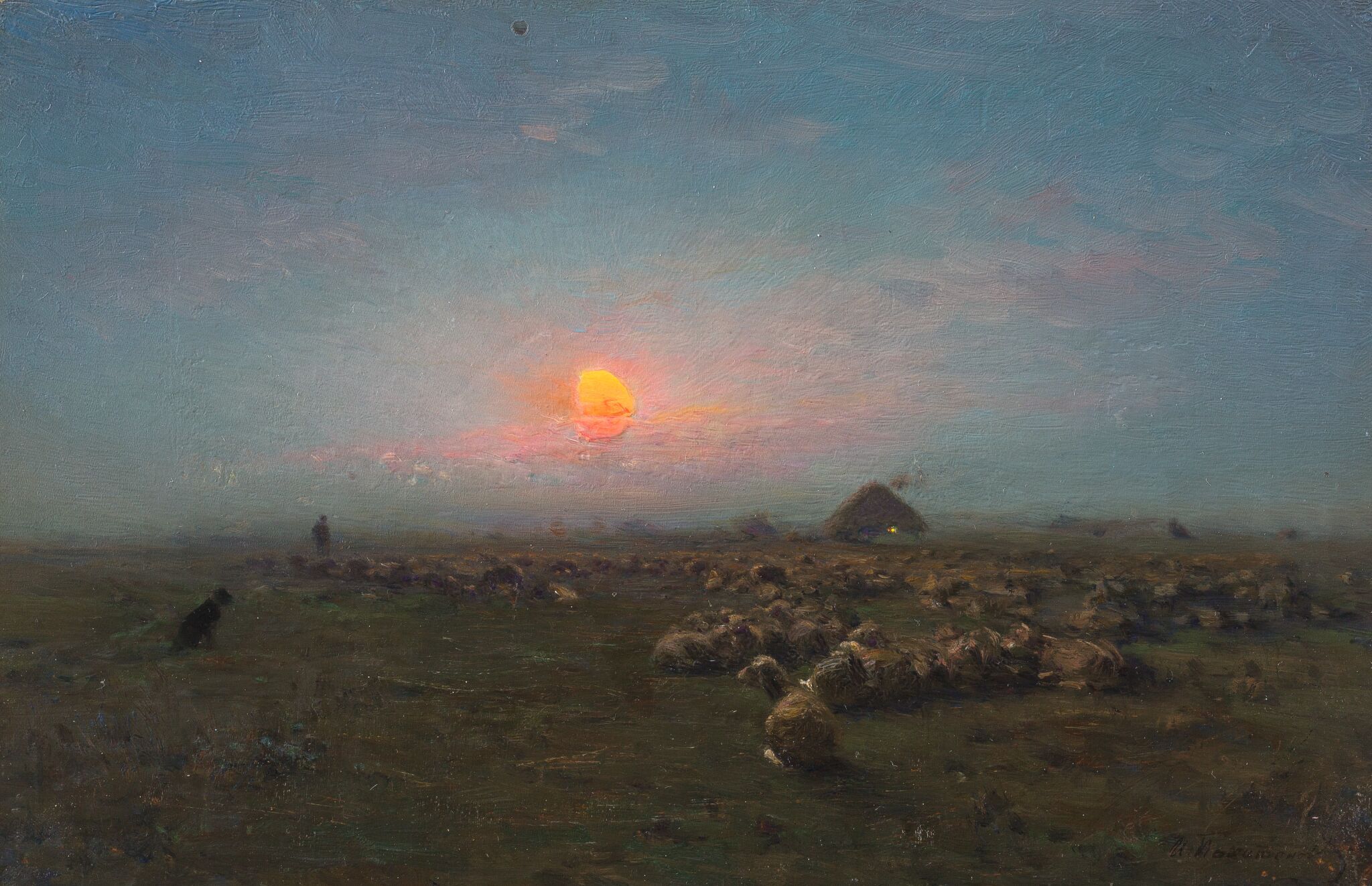 На юге России. Овцы на тырле, Ivan Pokhitonov, 1885