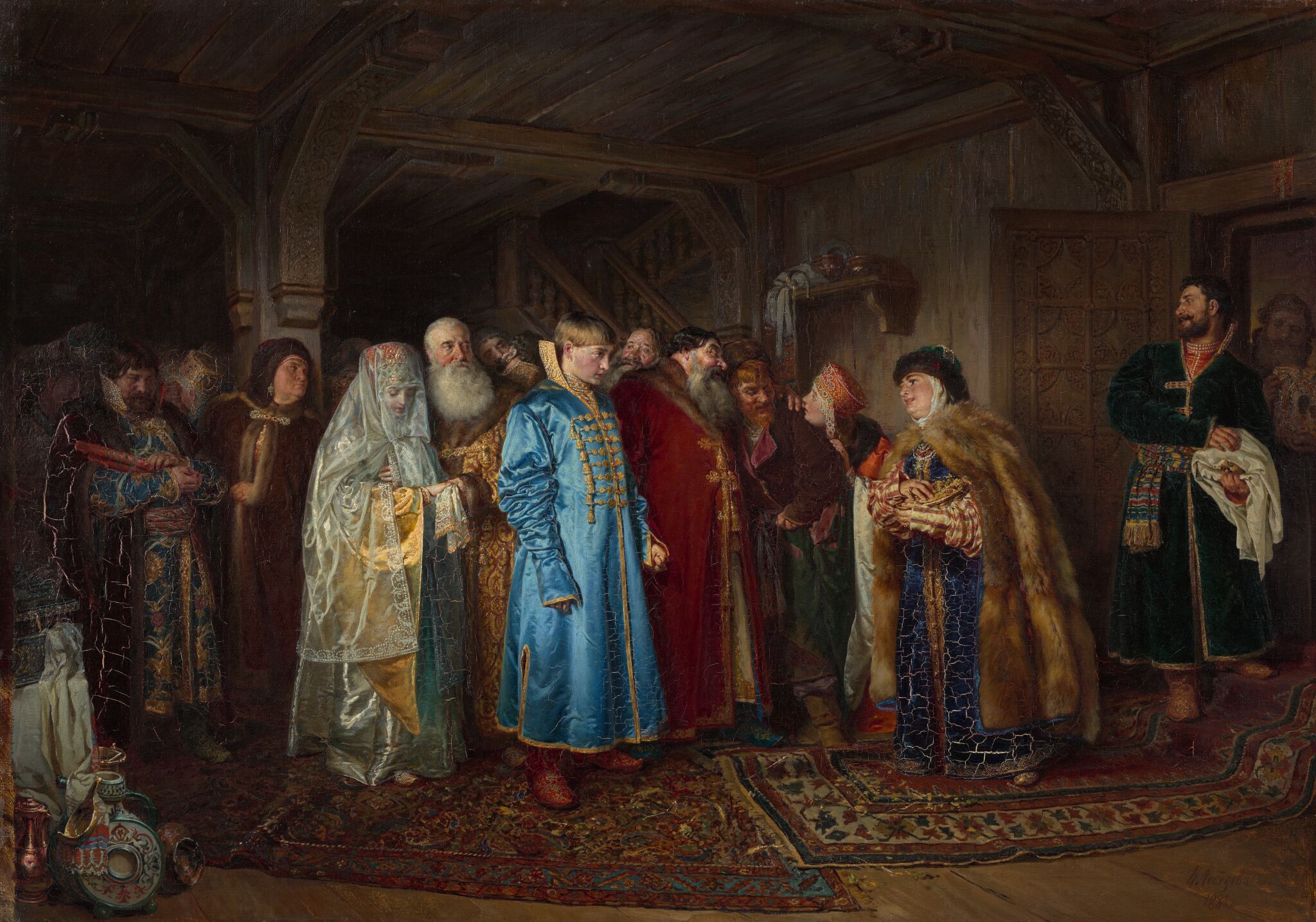 Боярская свадьба, Klavdy Lebedev, 1883