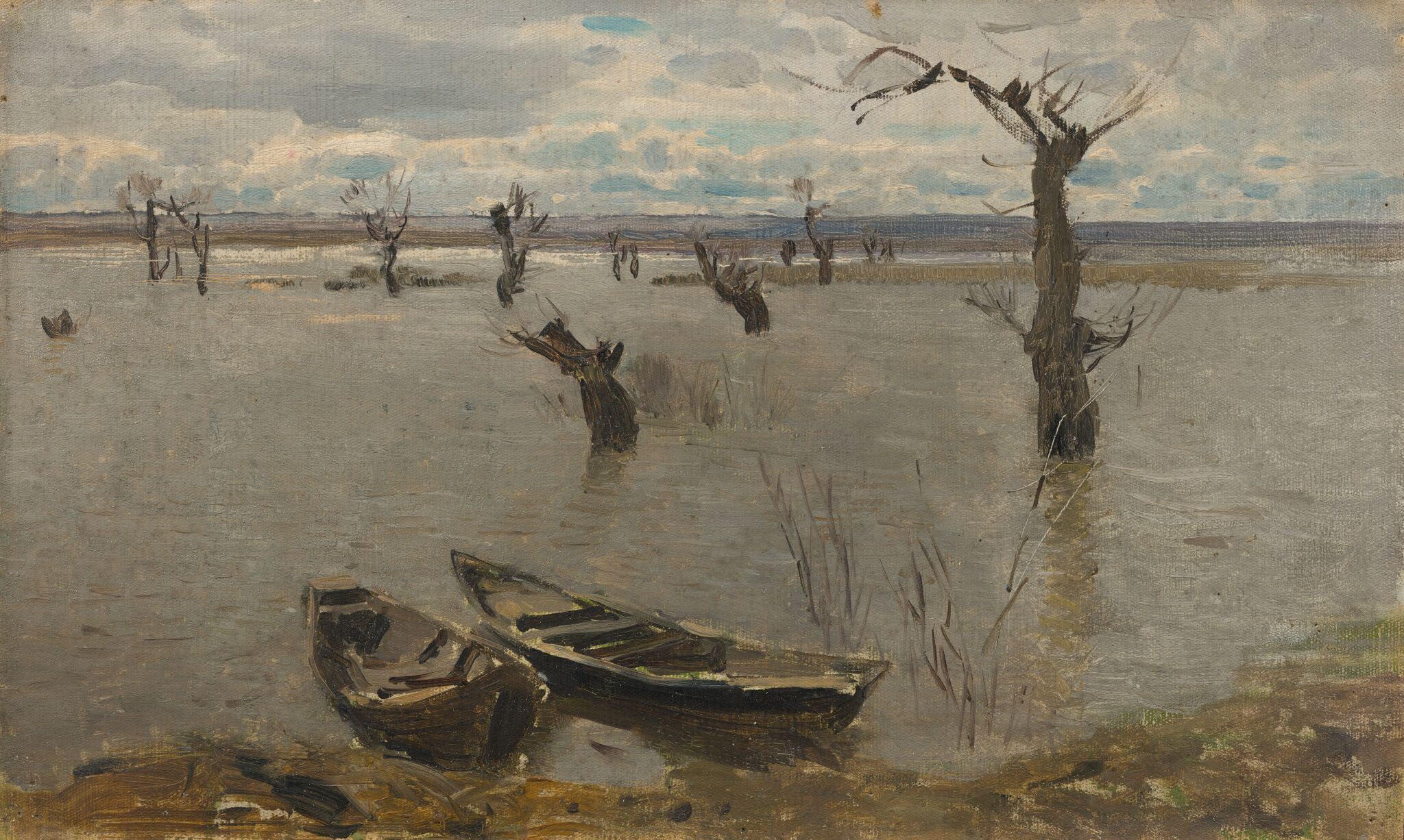 Разлив. Этюд, Isaac Levitan, 1887