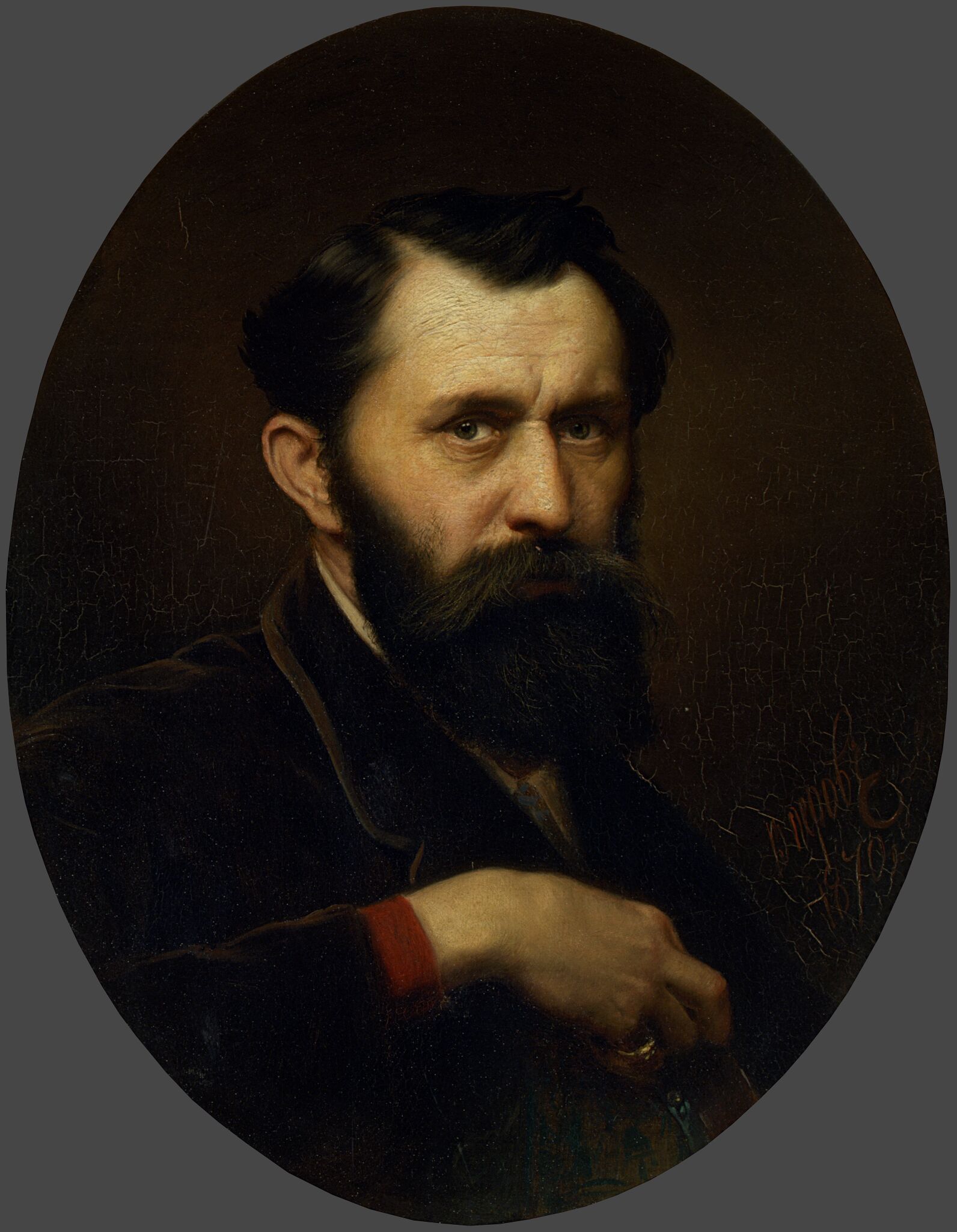Автопортрет, Vasily Perov, 1870