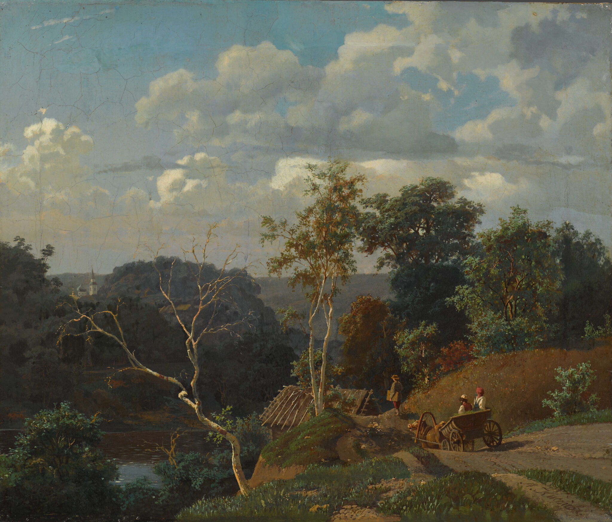 Пейзаж с телегой, Alexander Kiselyov, 1880s–1890s