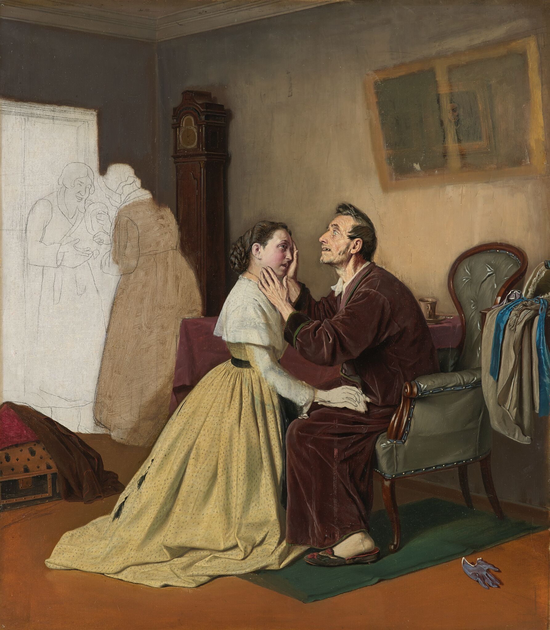 Приезд институтки к слепому отцу, Vasily Perov, 1870