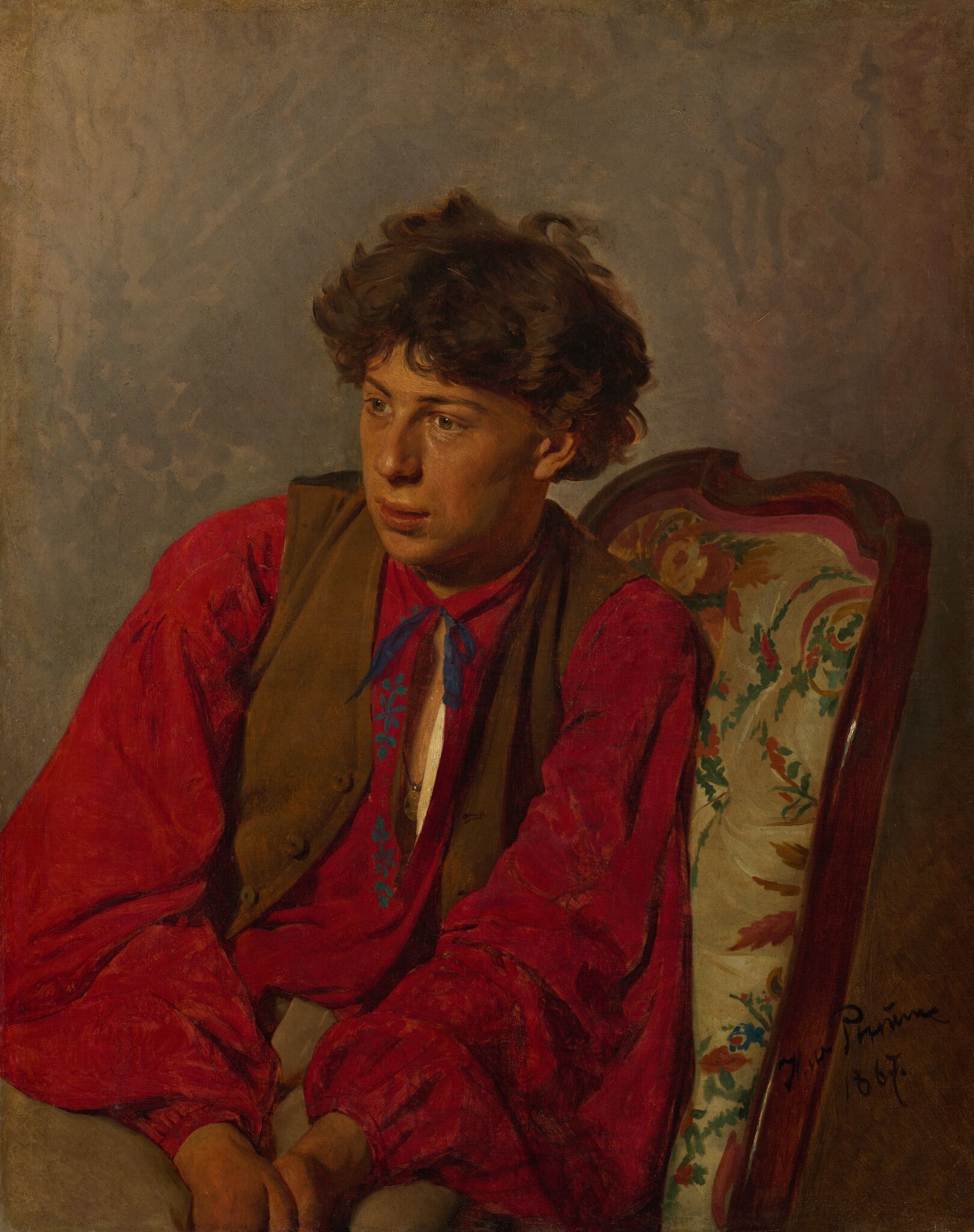 Портрет В.Е. Репина, Ilya Repin, 1867