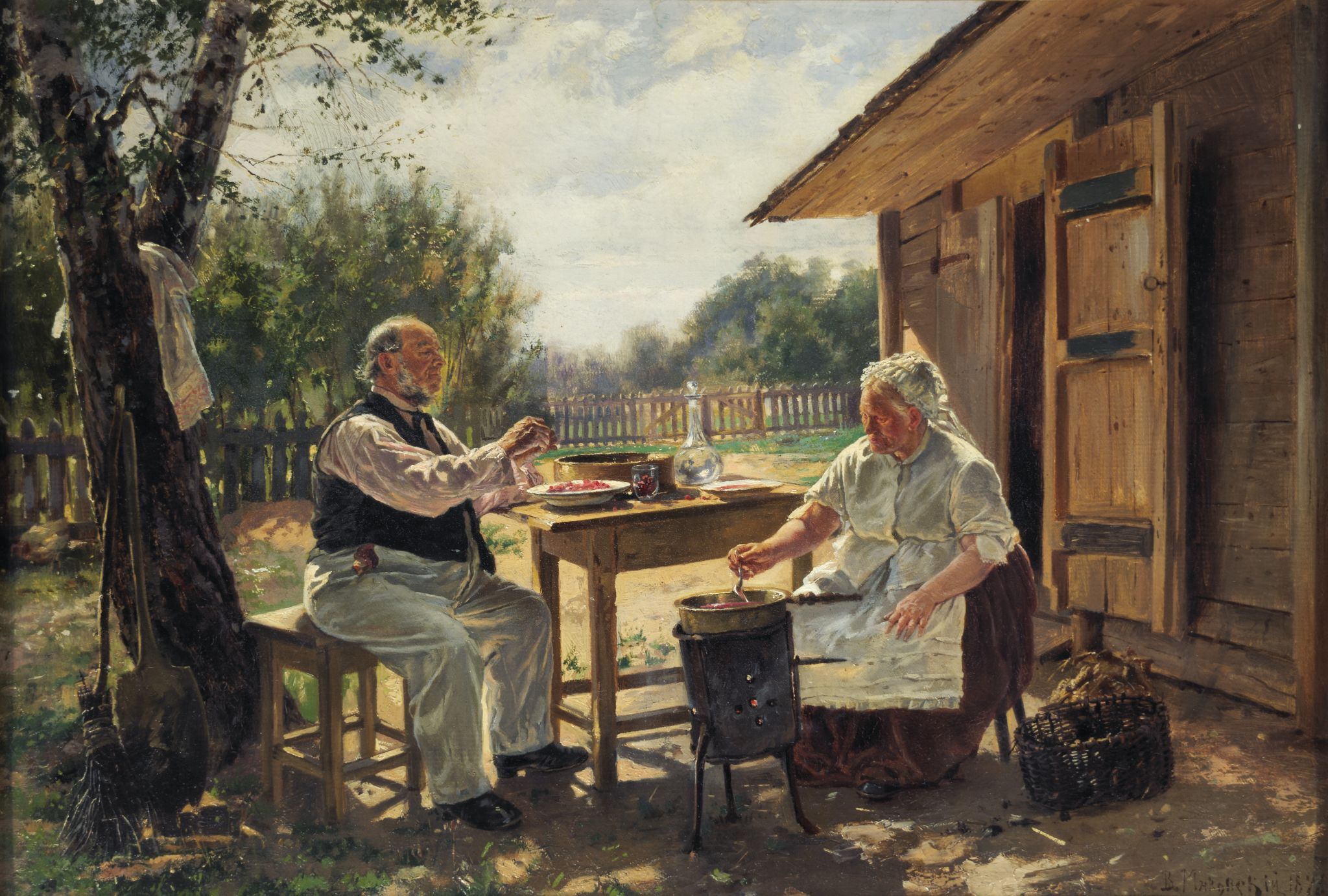Варят варенье, Vladimir Makovsky, 1876
