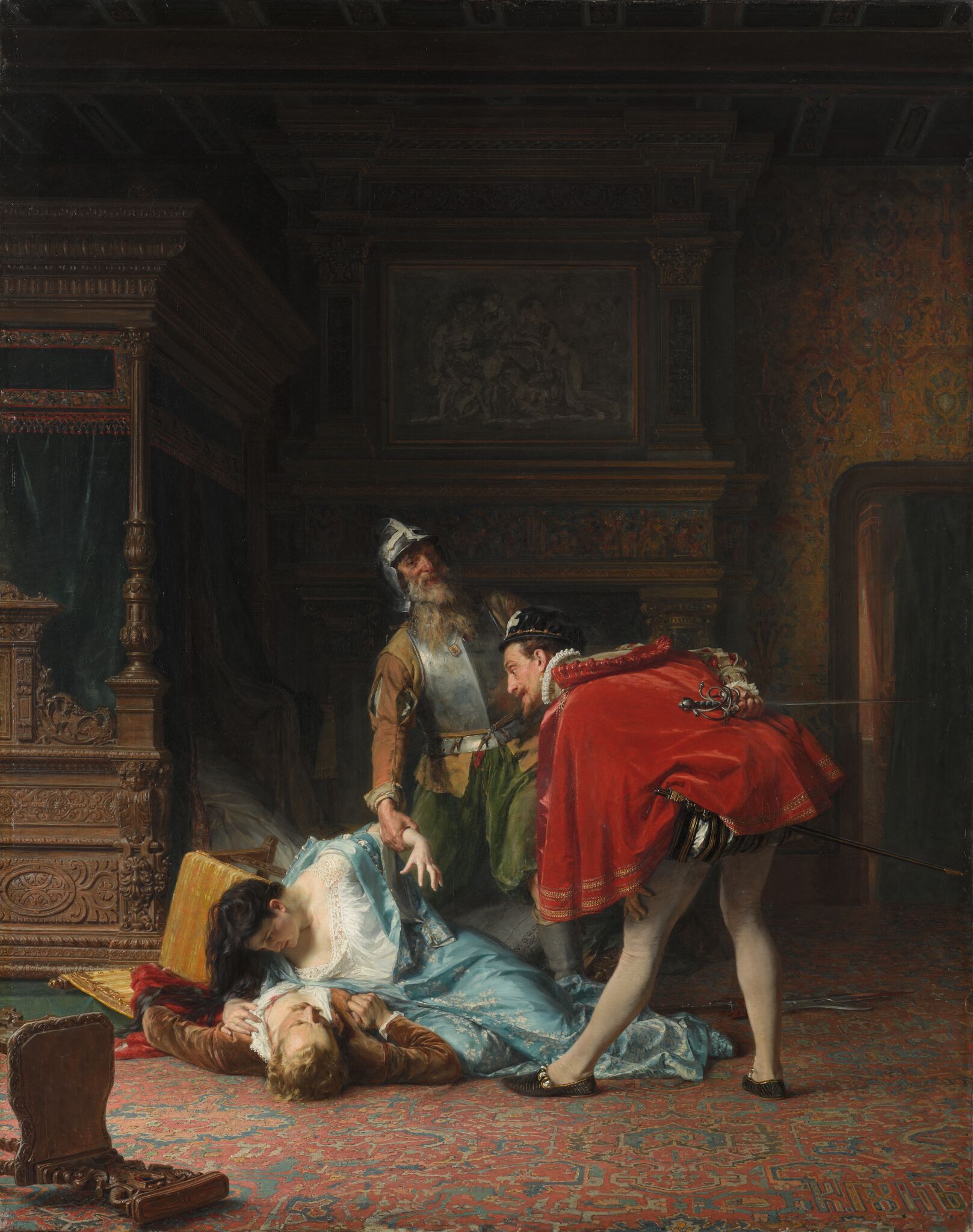 Сцена из Варфоломеевской ночи, Carl Huns, 1870