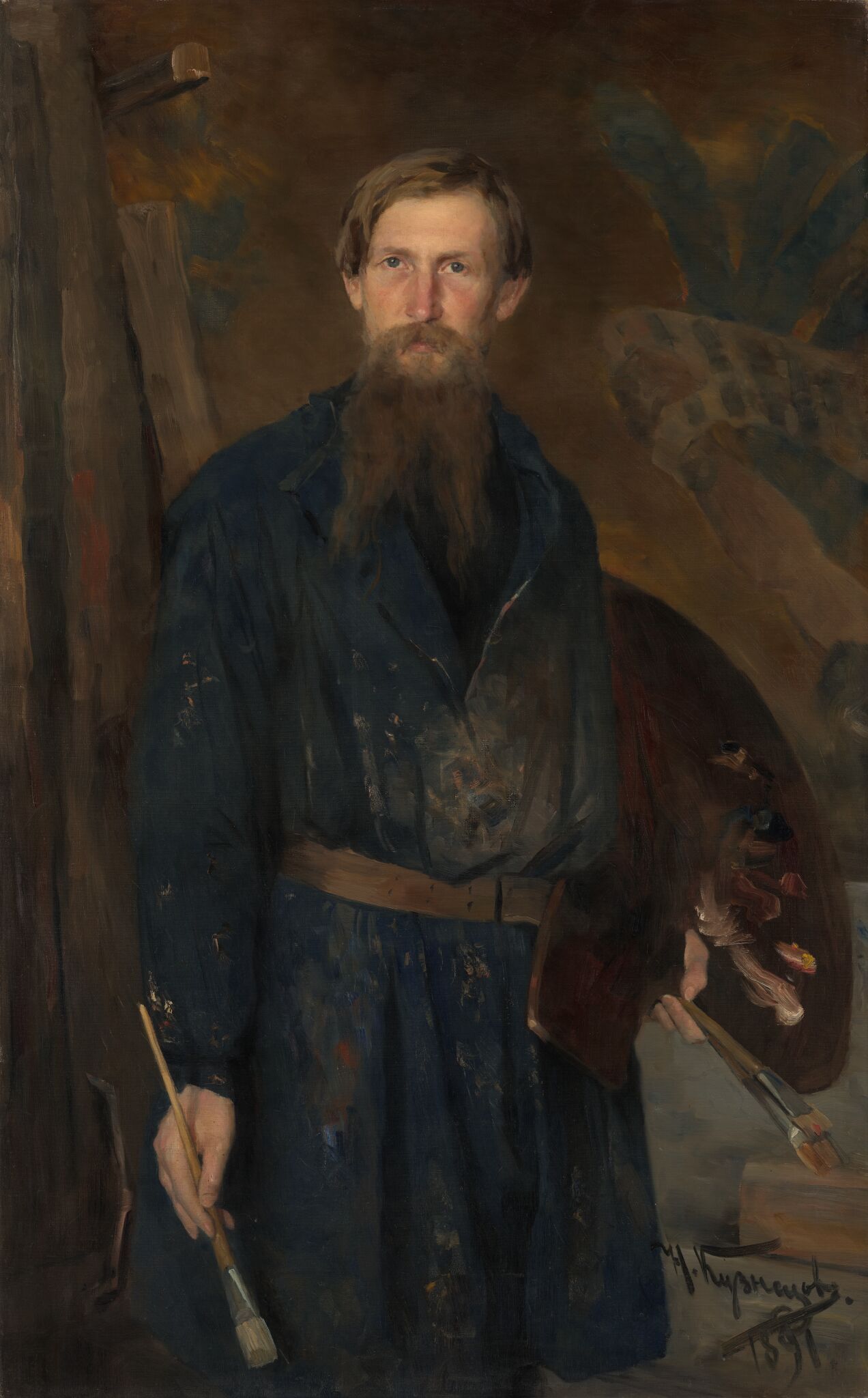 Портрет Виктора Васнецова, Nikolai Dmitriyevich Kuznetsov, 1891