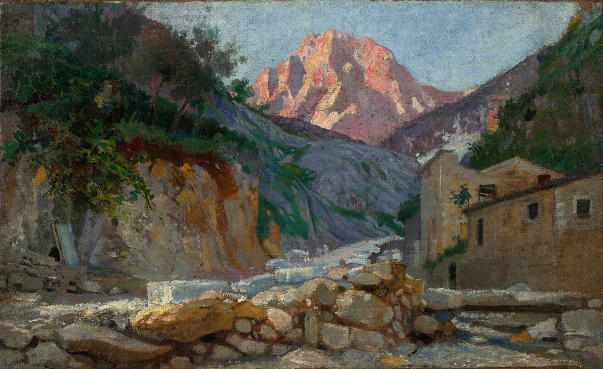 Мраморная пильня в Карраре, Nikolai Ge, 1868