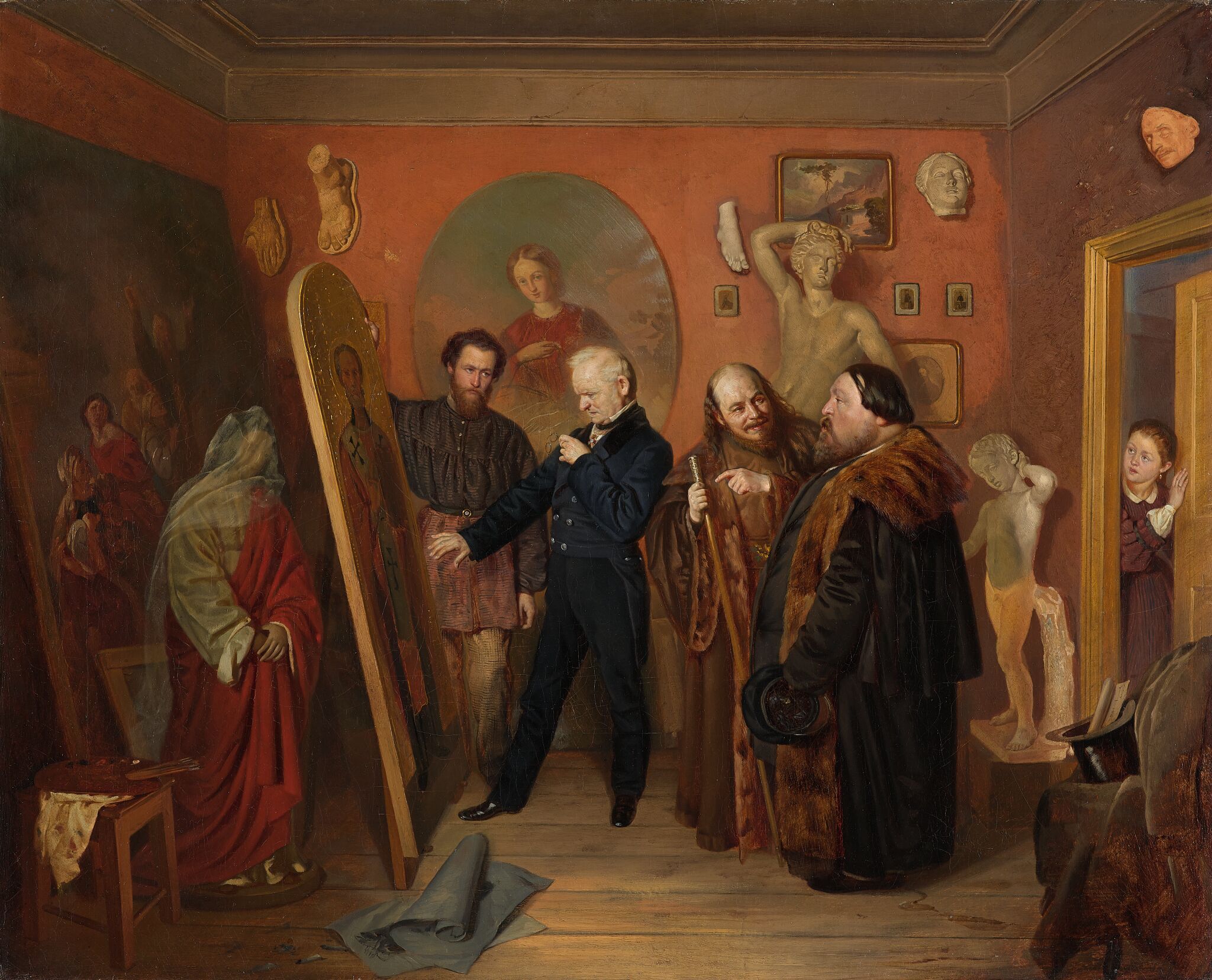 В мастерской художника, Vassili Vladimirovich Pukiryov, 1865