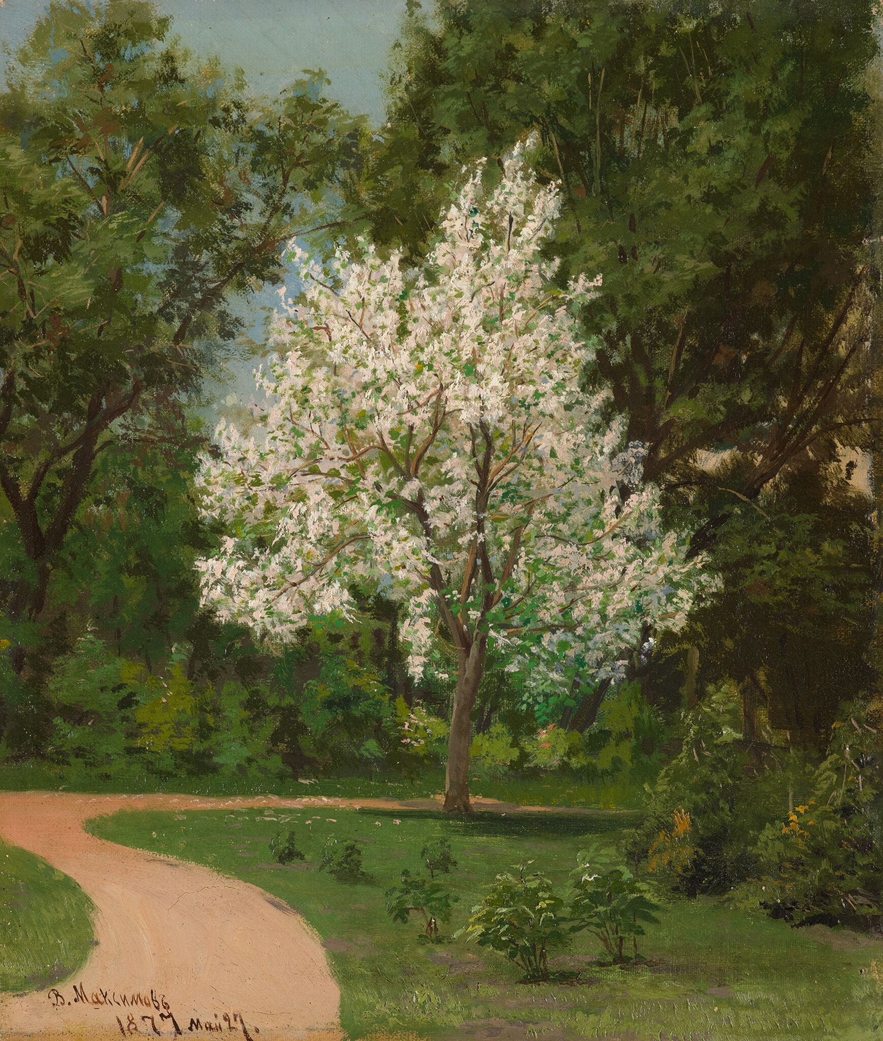 Сад при доме Третьяковых, Vassily Maximov, 1877