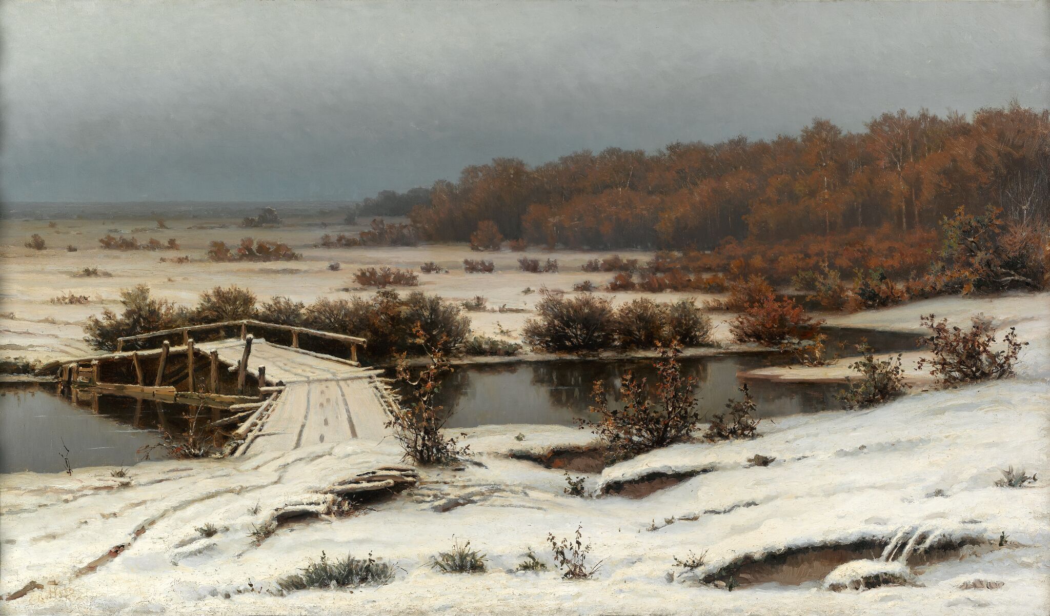 Ранний снег, Yefim Volkov, 1883