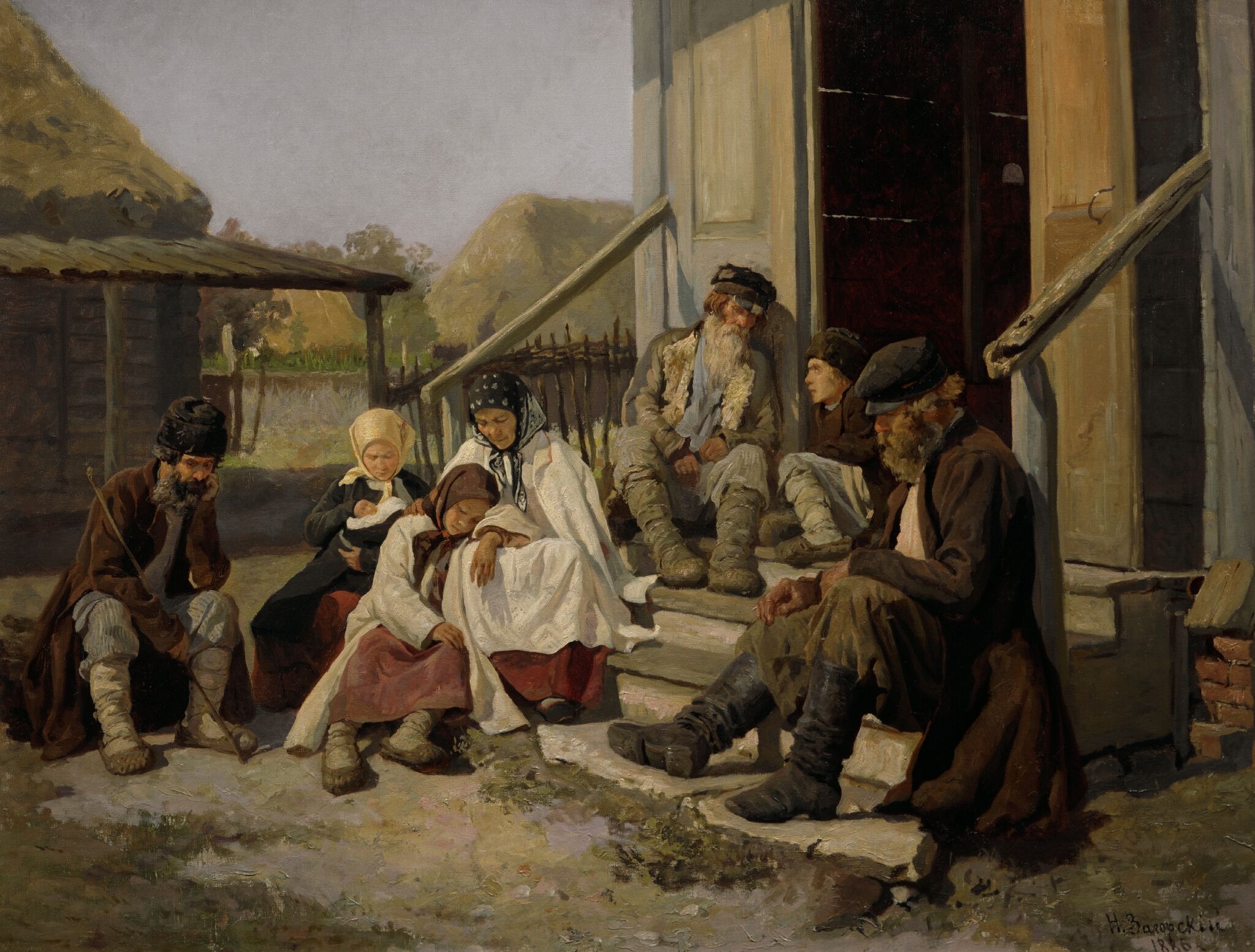 У земской больницы, Nikolay Zagorskiy, 1886