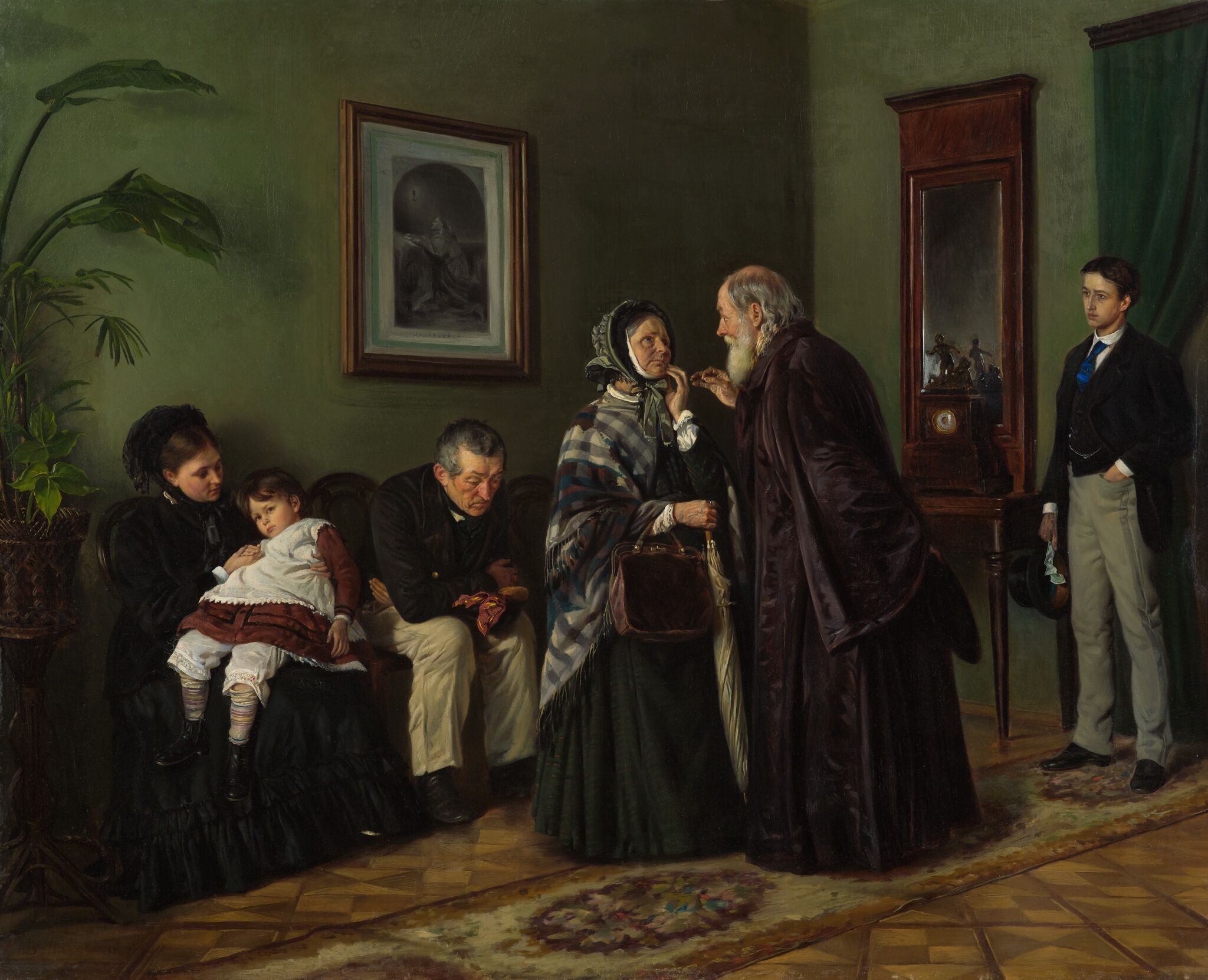 В приемной у доктора, Vladimir Makovsky, 1870