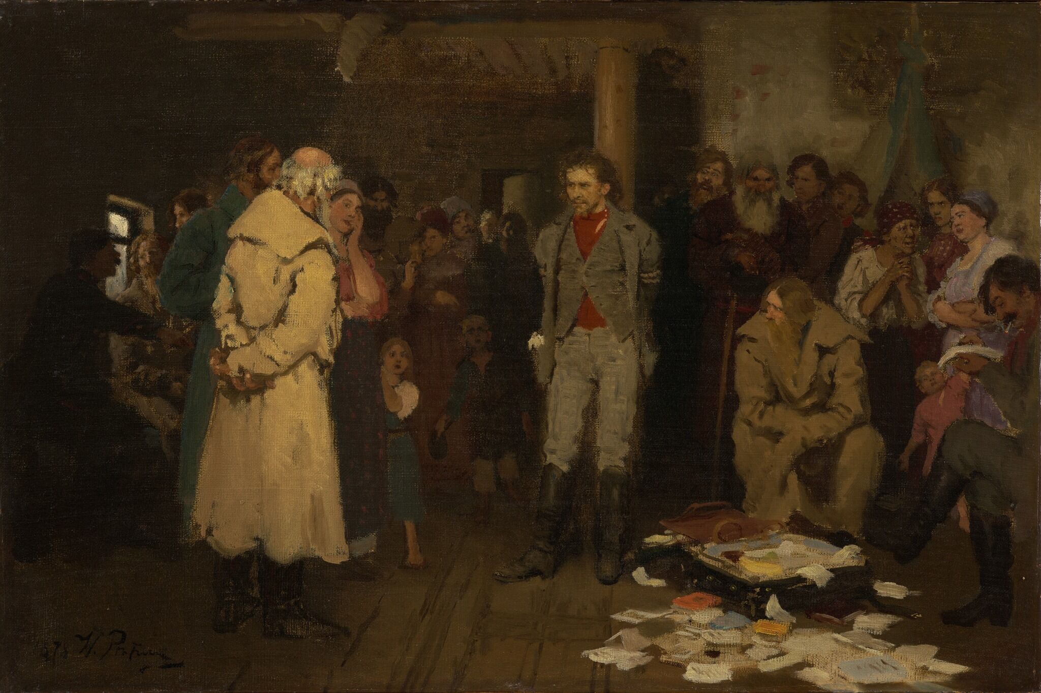Арест пропагандиста, Ilya Repin, 1878