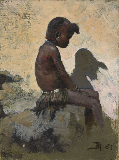 Нубийская девочка из племени Барабра на острове Элефантин