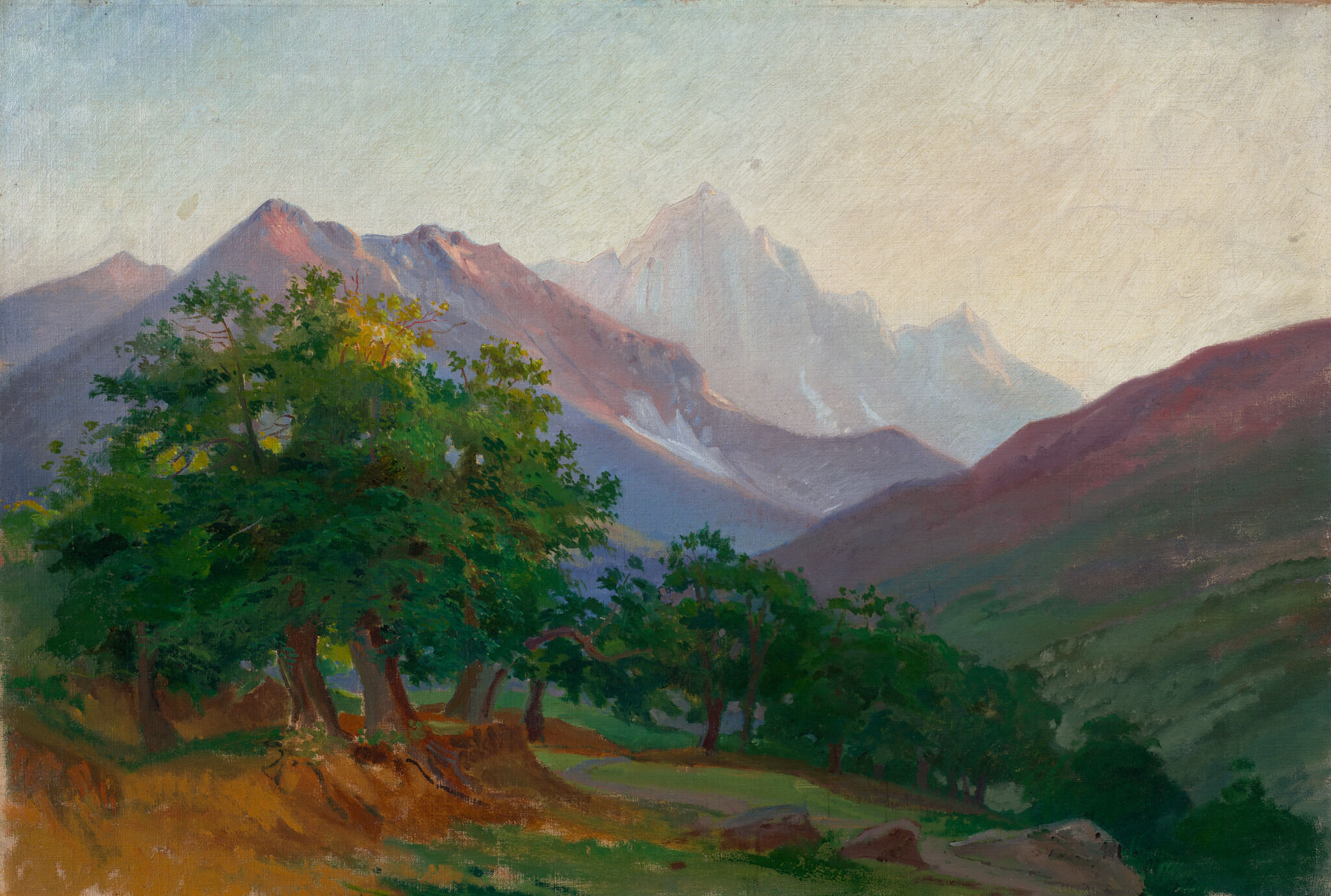 Дубы в горах Каррары, Nikolai Ge, 1868
