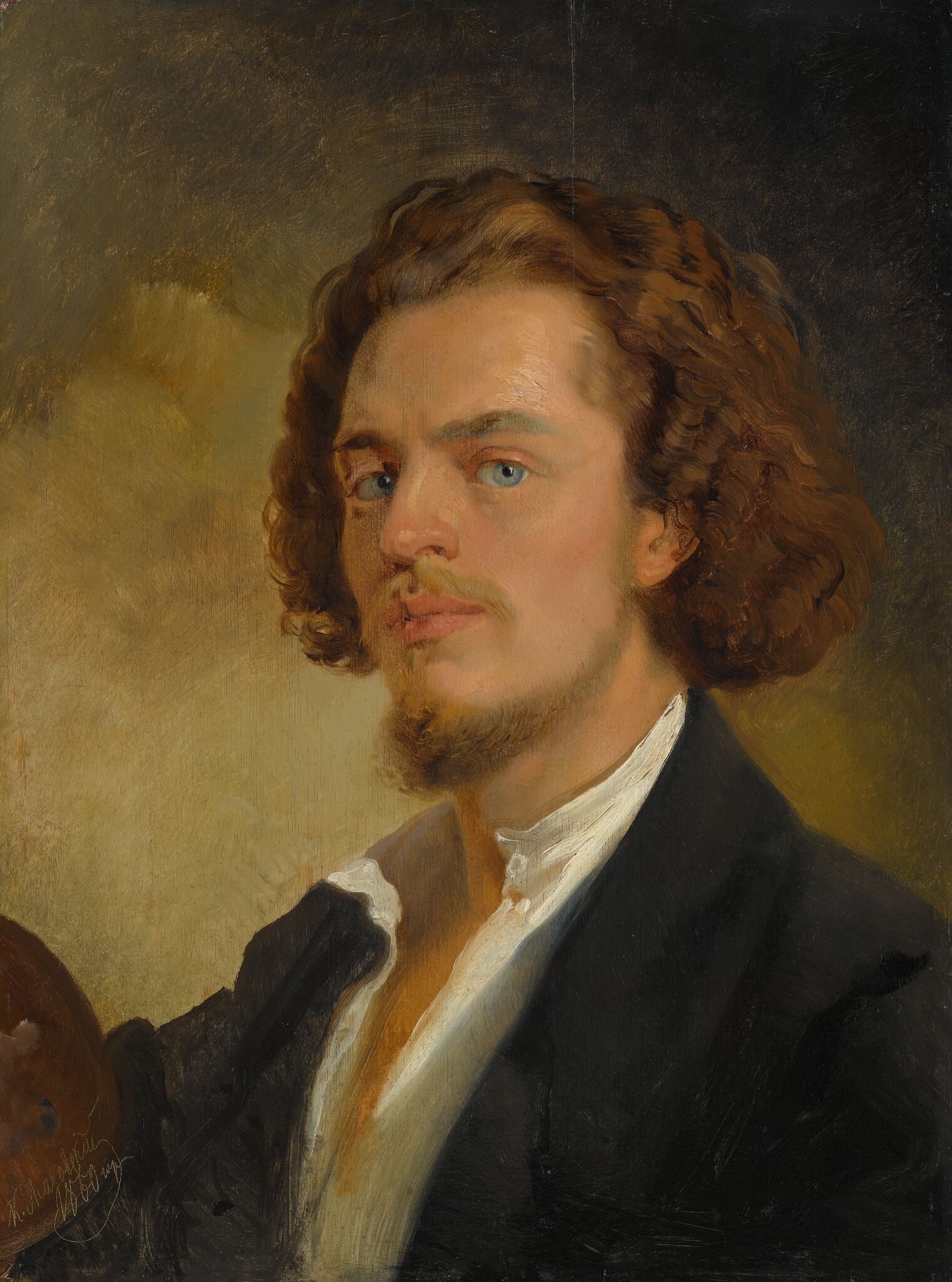 Автопортрет, Konstantin Makovsky, 1860