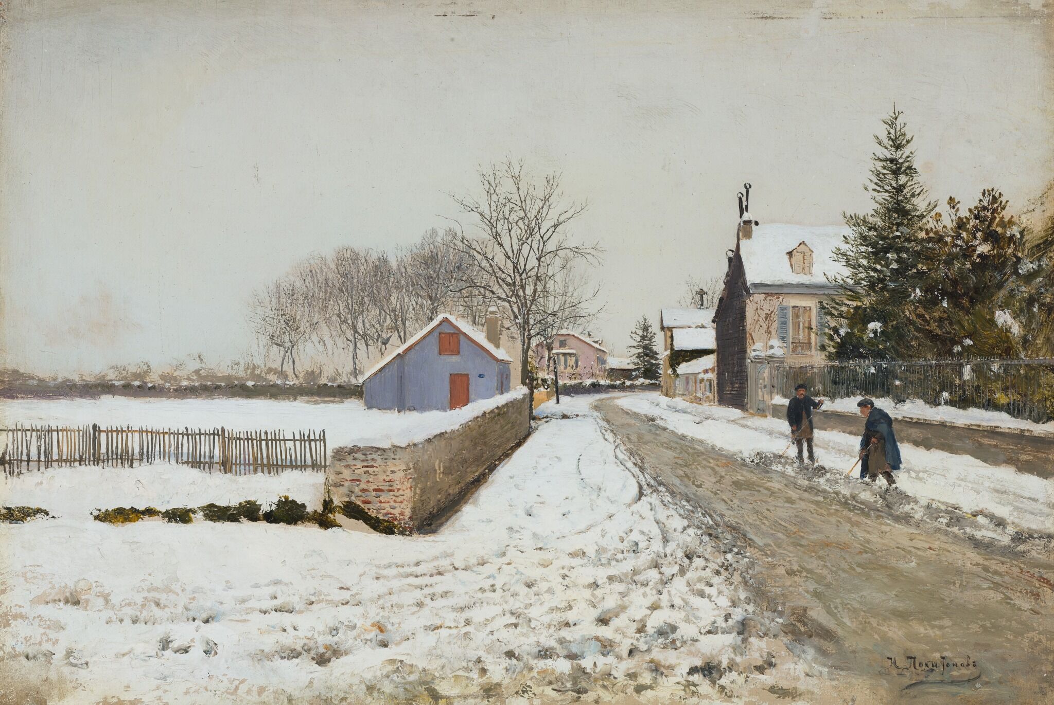 Снег в По, Ivan Pokhitonov, 1890