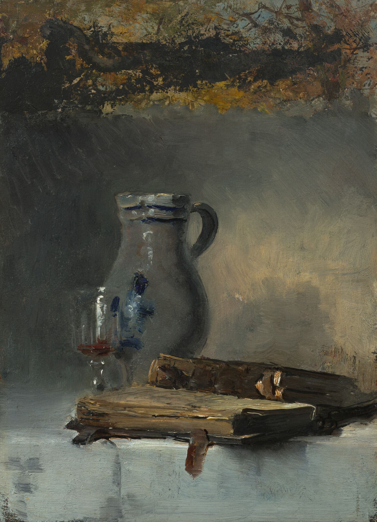 Кувшин, бокал и книги, Ivan Pokhitonov, 1880s