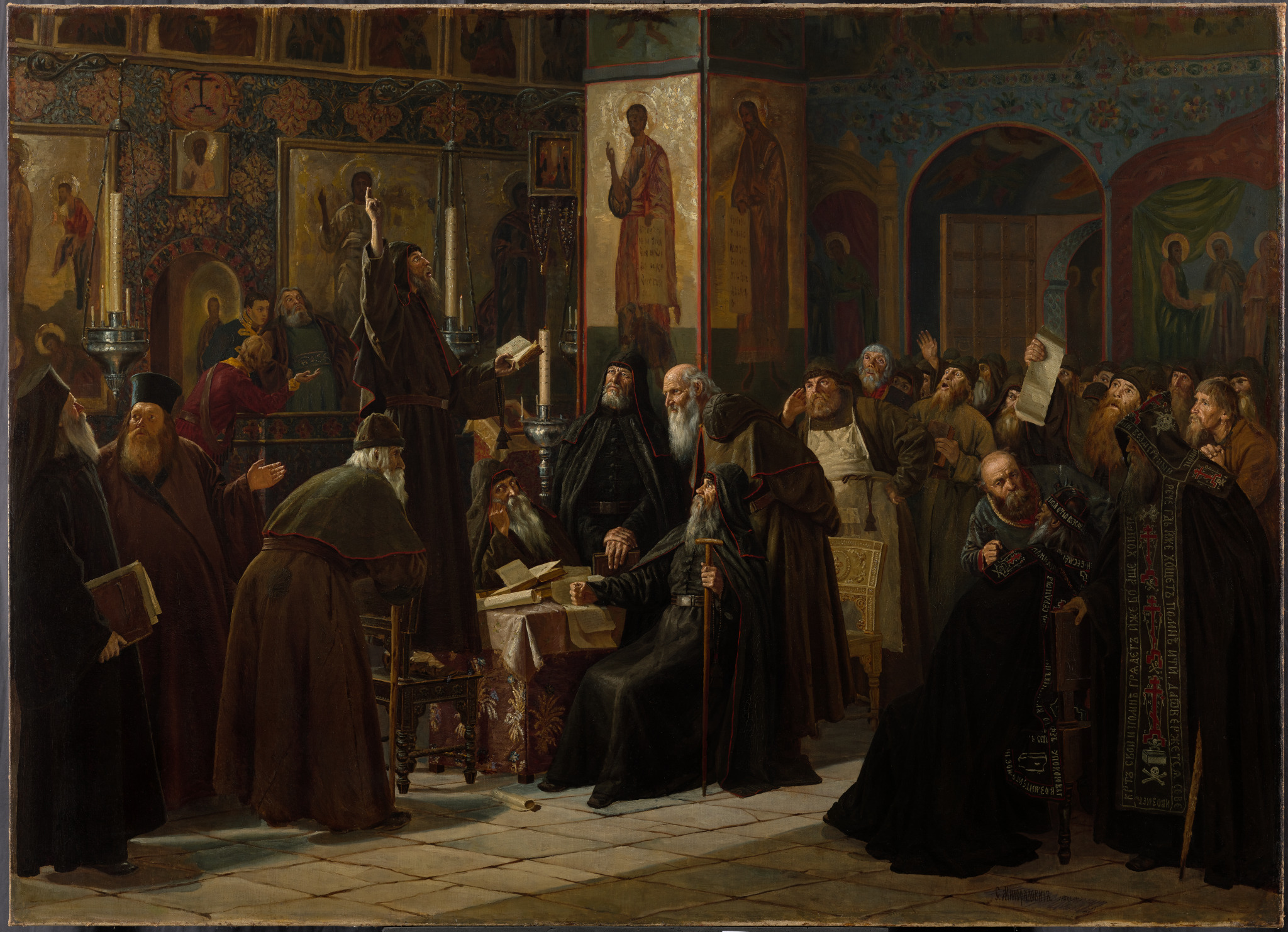 Черный собор. Восстание Соловецкого монастыря против новопечатных книг в 1666 году, Sergey Miloradovich, 1885