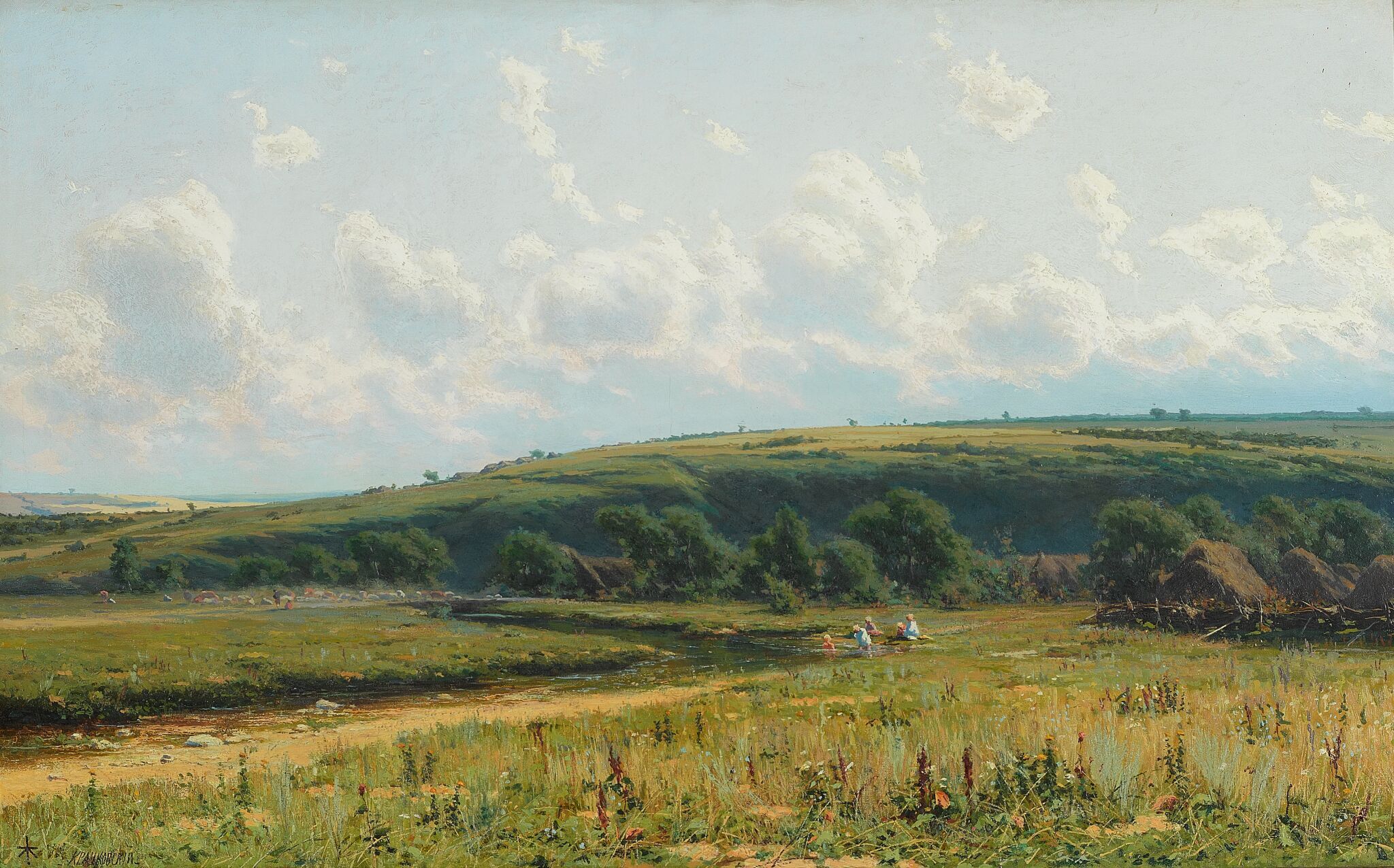 Речка Смедова в имении Д.В. Григоровича  «‎Дулебово», Iosif Krachkovsky, 1876