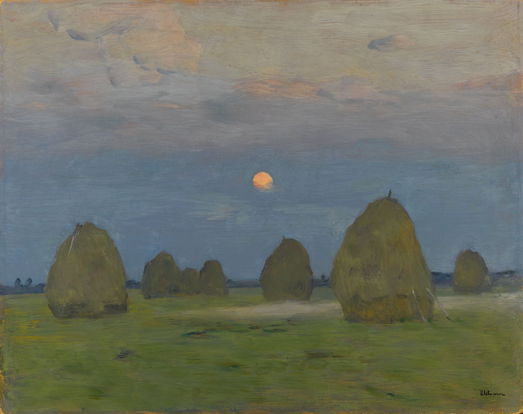 Сумерки. Стога, Isaac Levitan, 1899