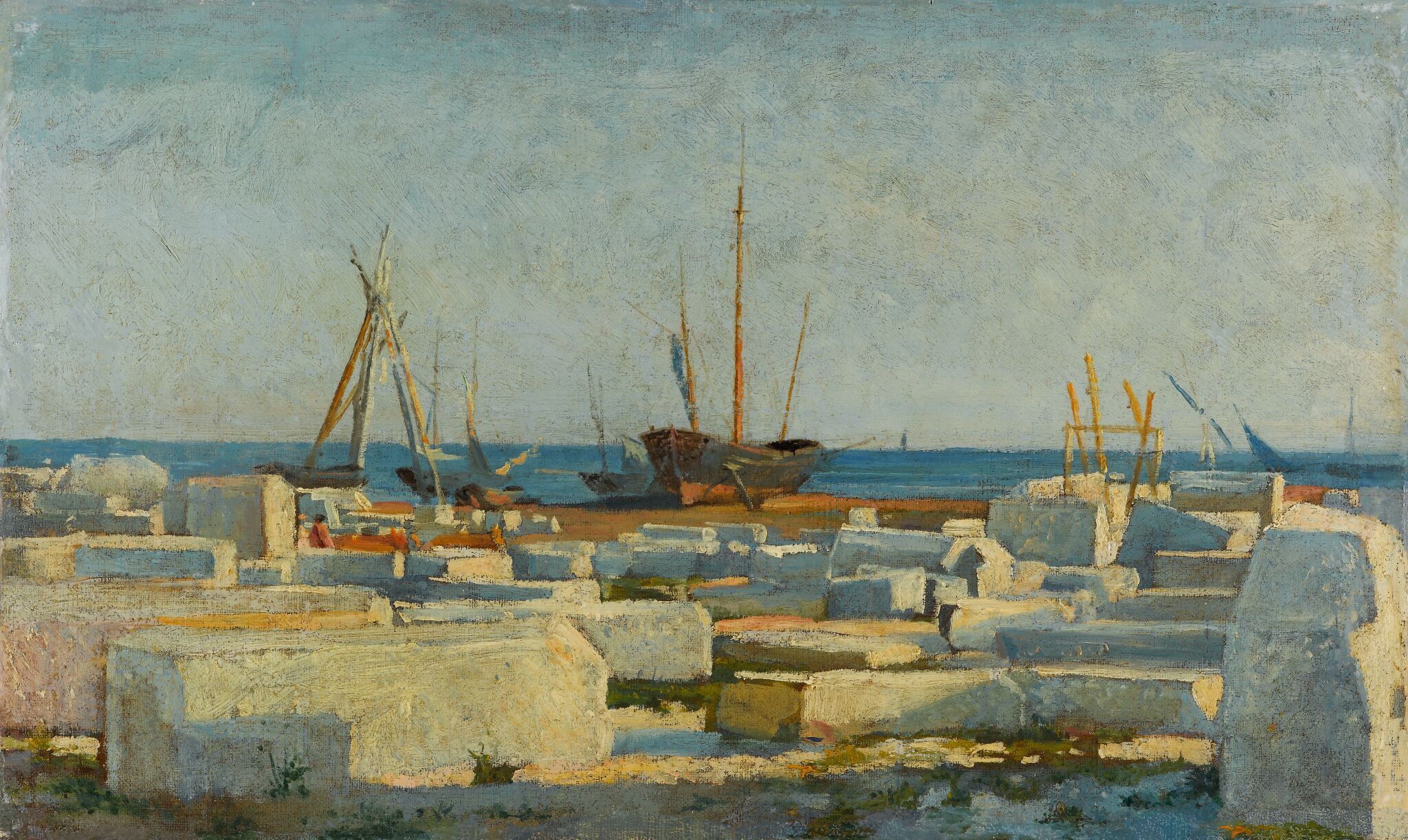 Масса-Каррара. Погрузка мрамора, Nikolai Ge, 1868