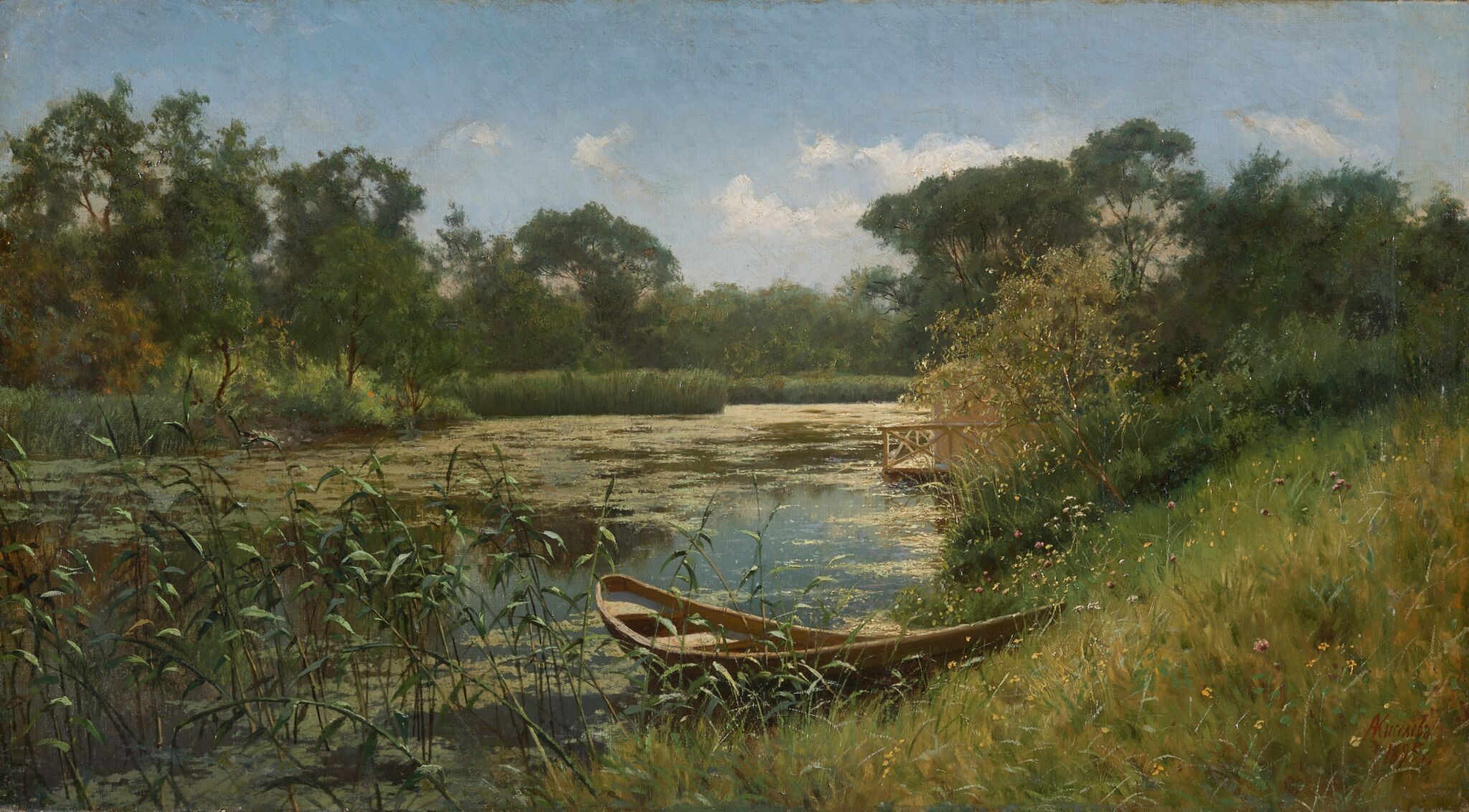 Заросший пруд, Alexander Kiselyov, 1895
