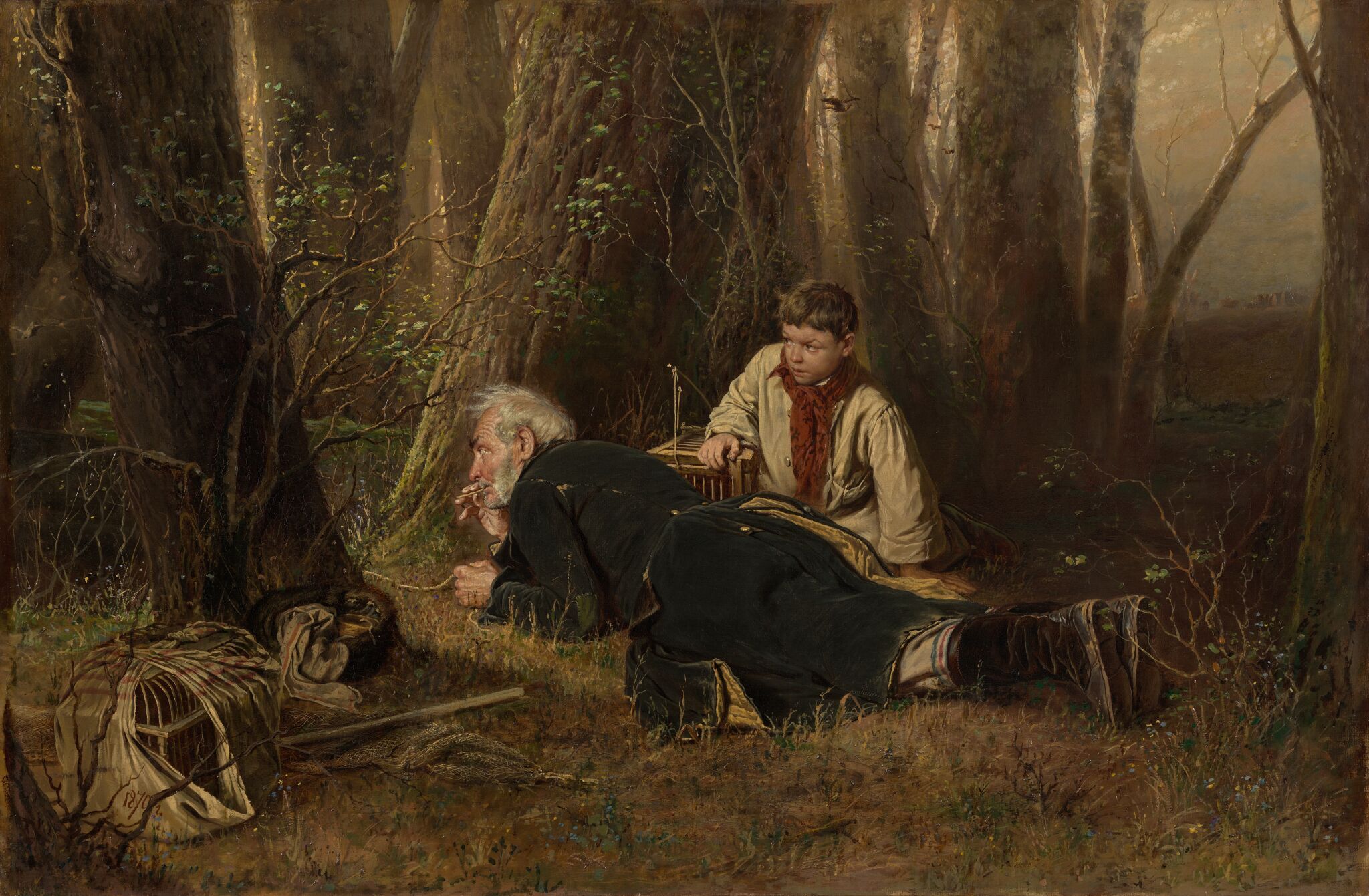 Птицелов, Vasily Perov, 1870