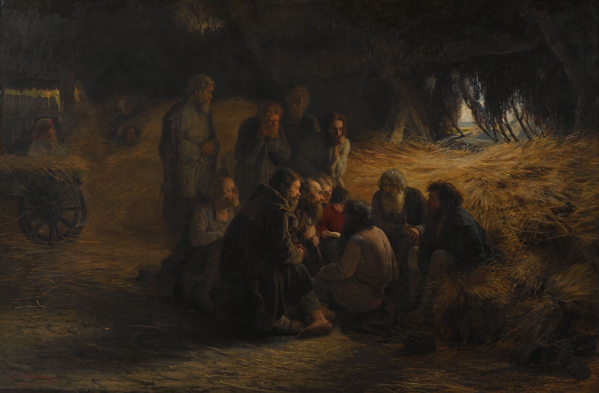 Чтение Положения 19 февраля 1861 года, Grigoriy Myasoyedov, 1873