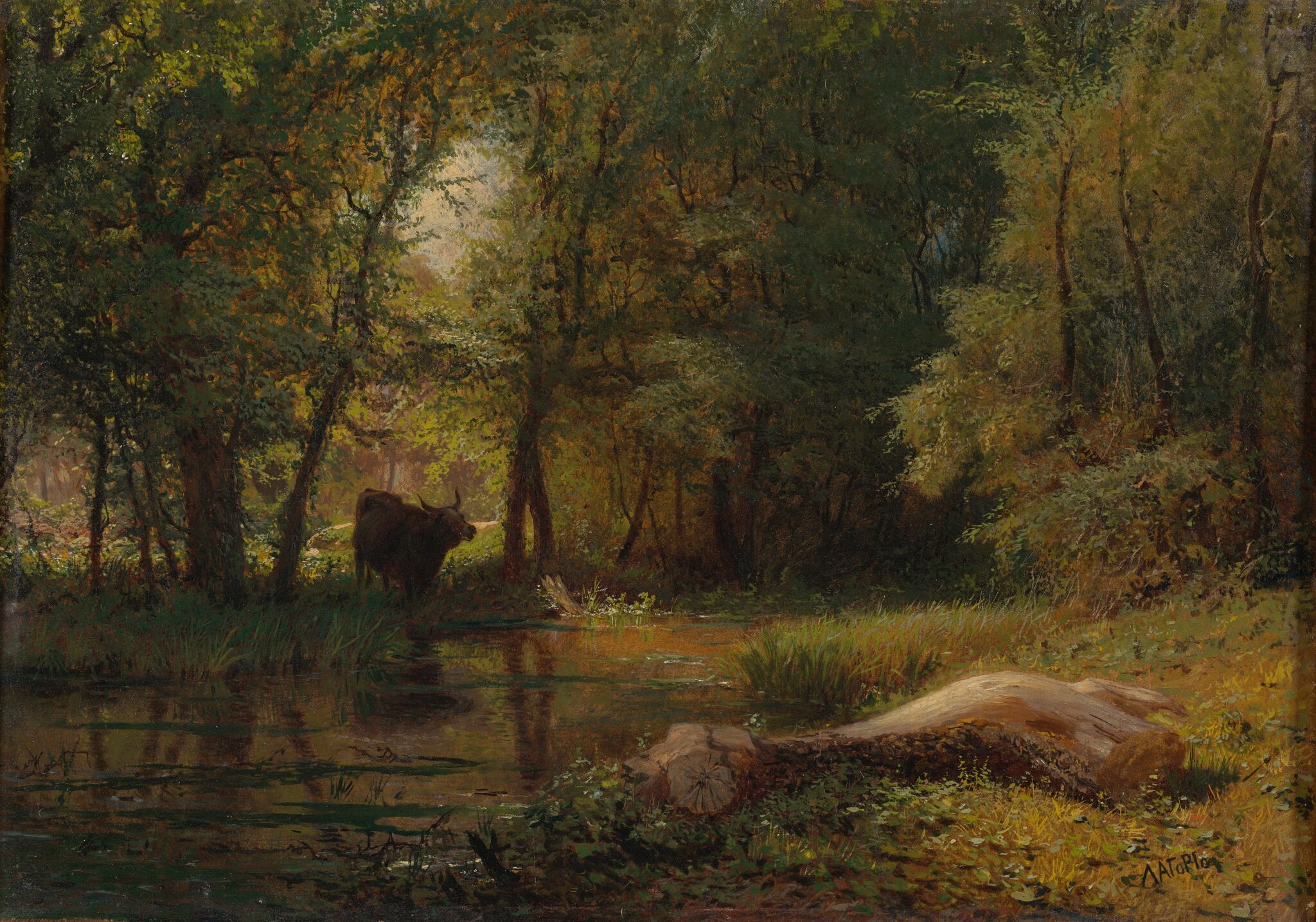 Лесная речка, Lev Lagorio, 1870s