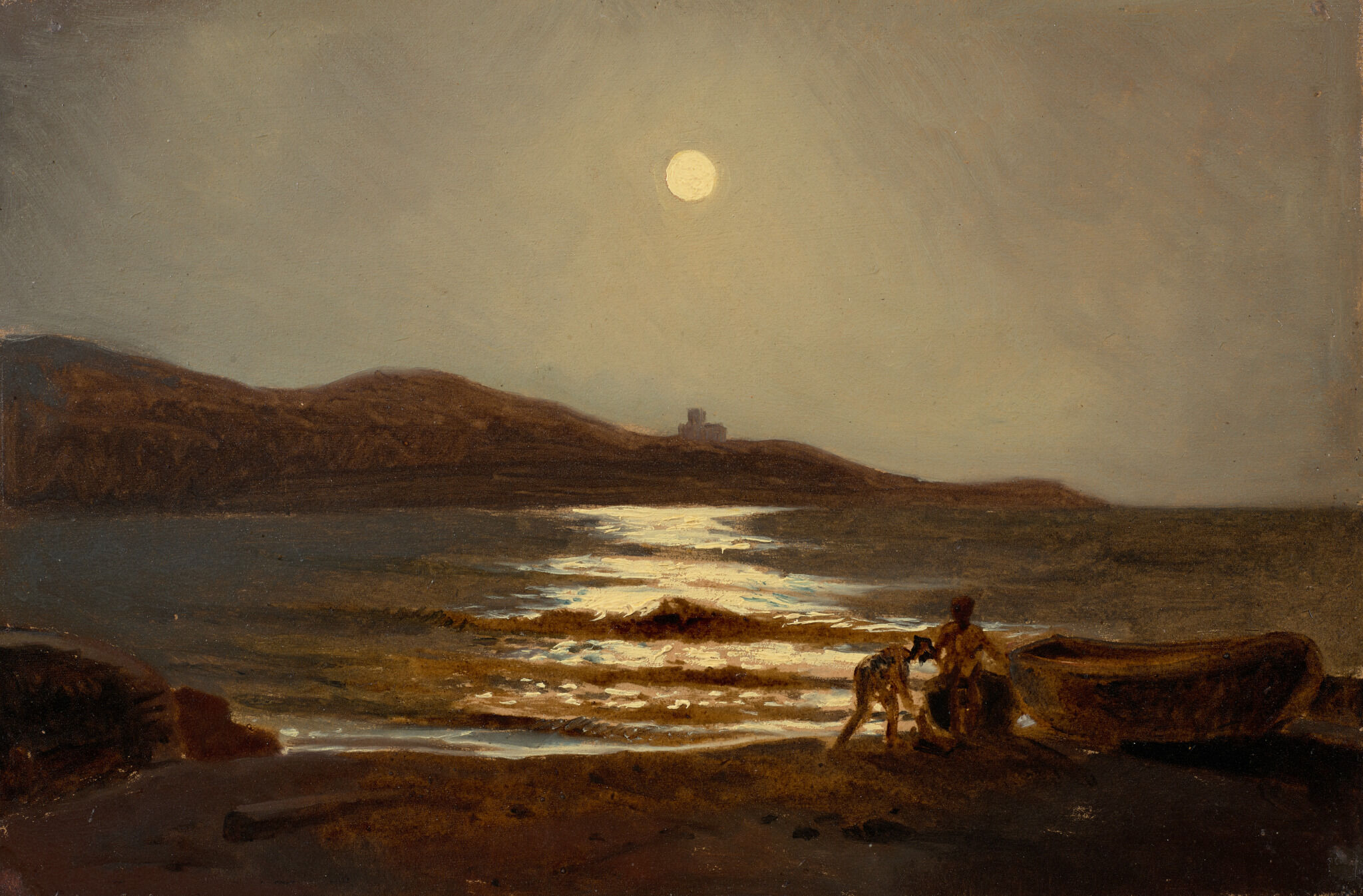 Вид из Сан-Теренцо на Леричи ночью, Nikolai Ge, 1862-1864