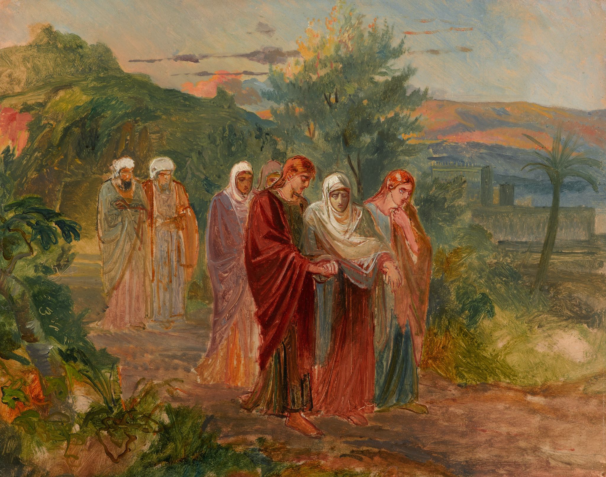 Возвращение с погребения Христа, Nikolai Ge, 1859