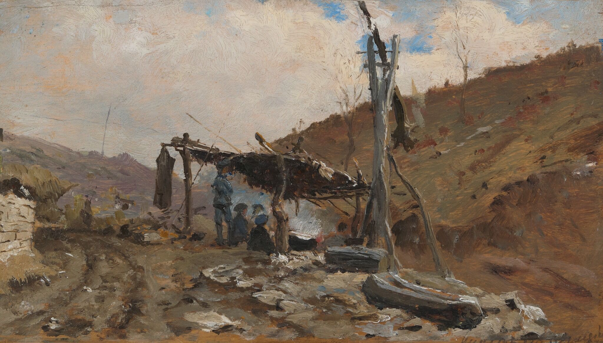 Кухня атаманцев в Брестовце, Vasily Polenov, 1877