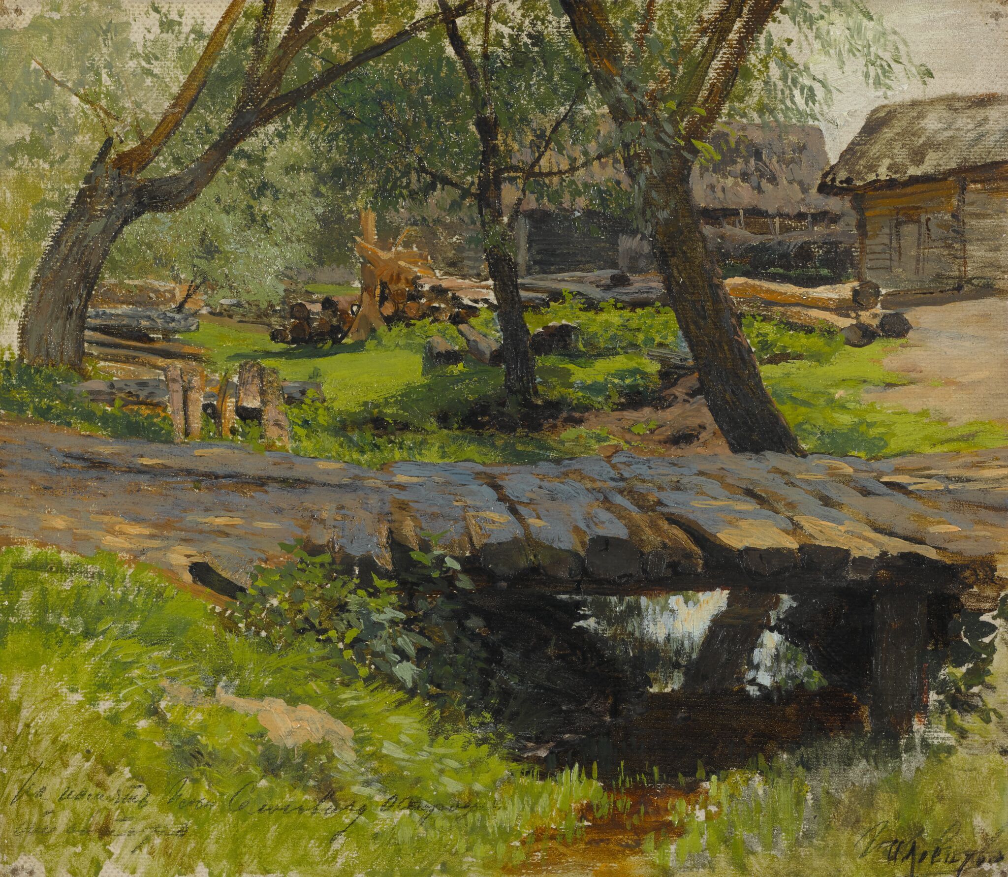 Мостик. Саввинская слобода, Isaac Levitan, 1884