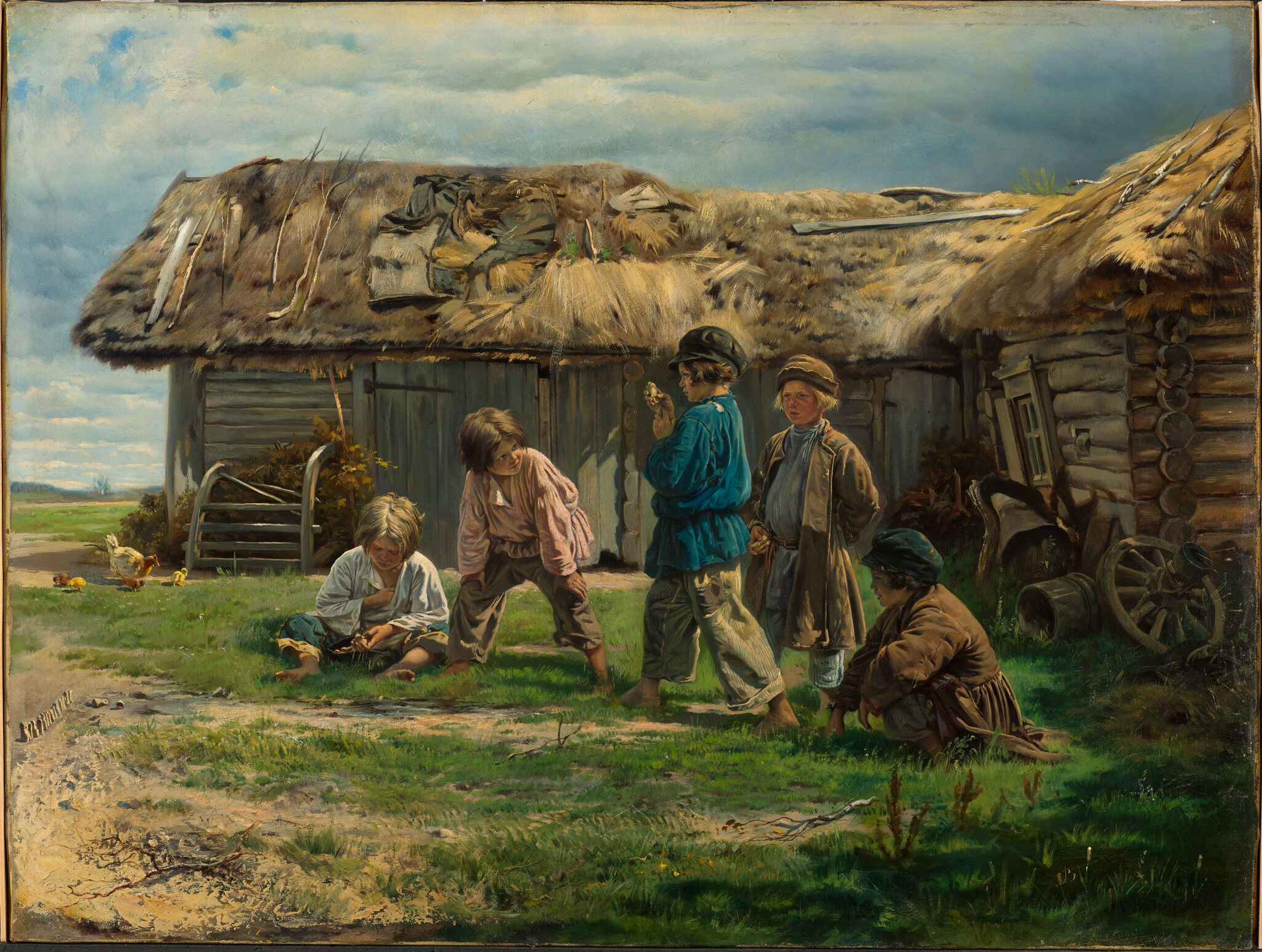 Игра в бабки, Vladimir Makovsky, 1870