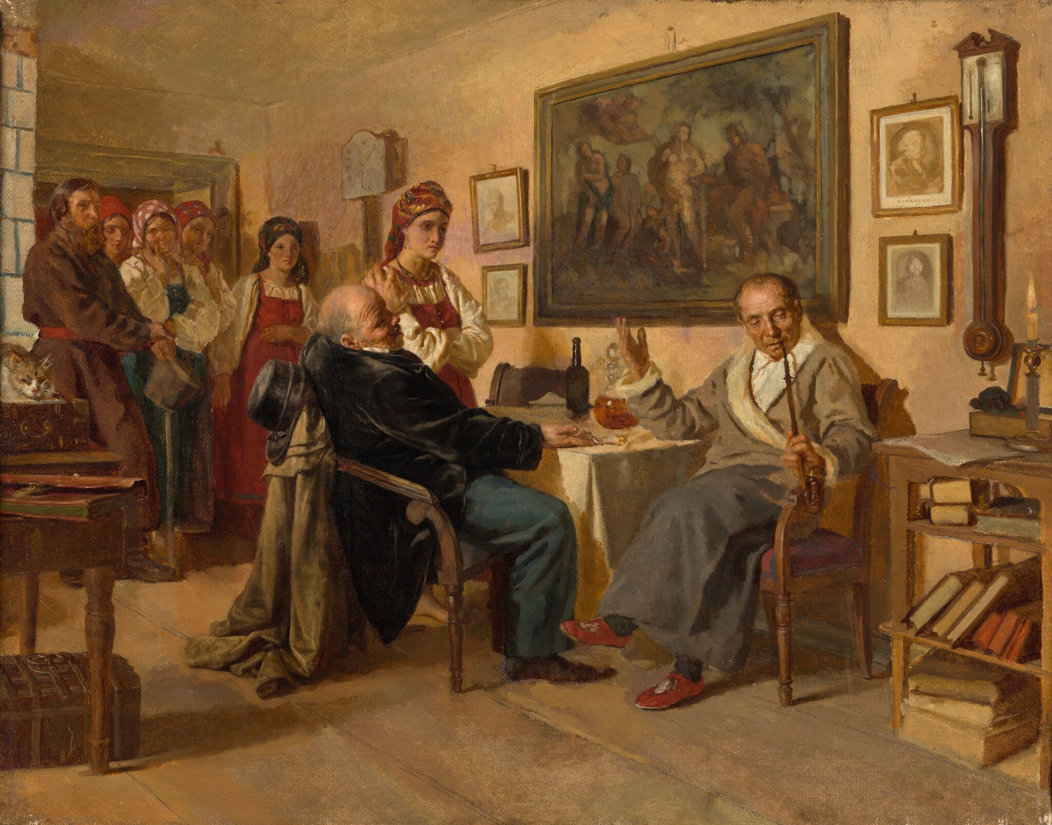 Торг. Сцена из крепостного быта. Из недавнего прошлого, Nikolai Nevrev, 1866