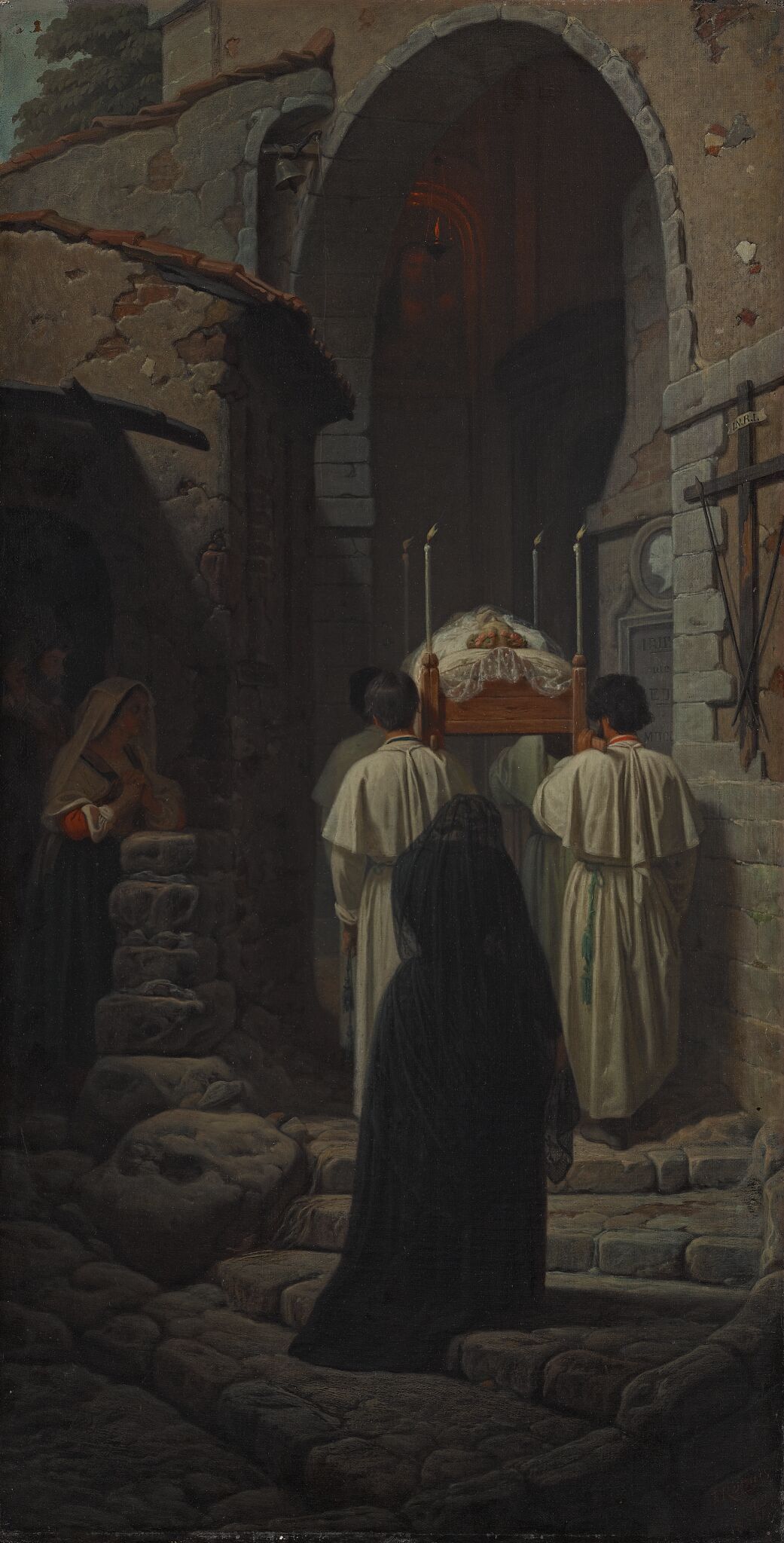 Похороны в Италии, Johann Reimers, 1861