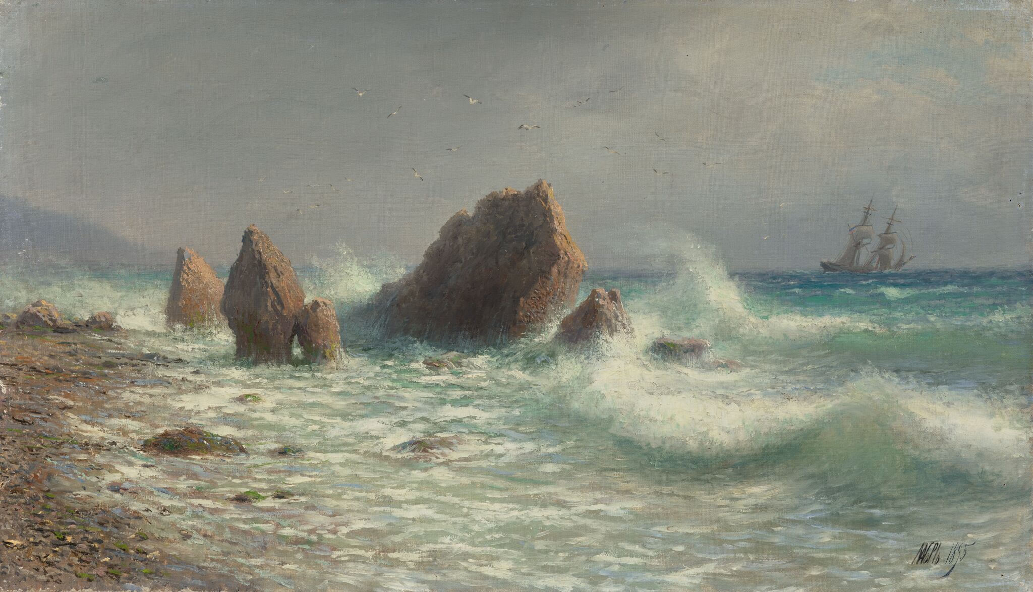 У берегов Ливадии, Lev Lagorio, 1895