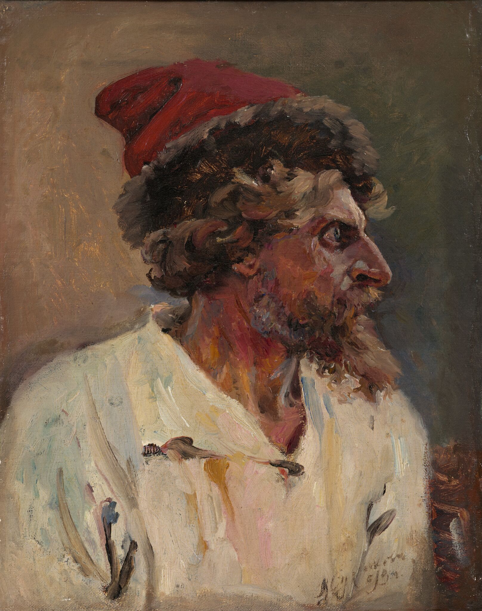 Стрелец в шапке, Vasily Surikov, 1879