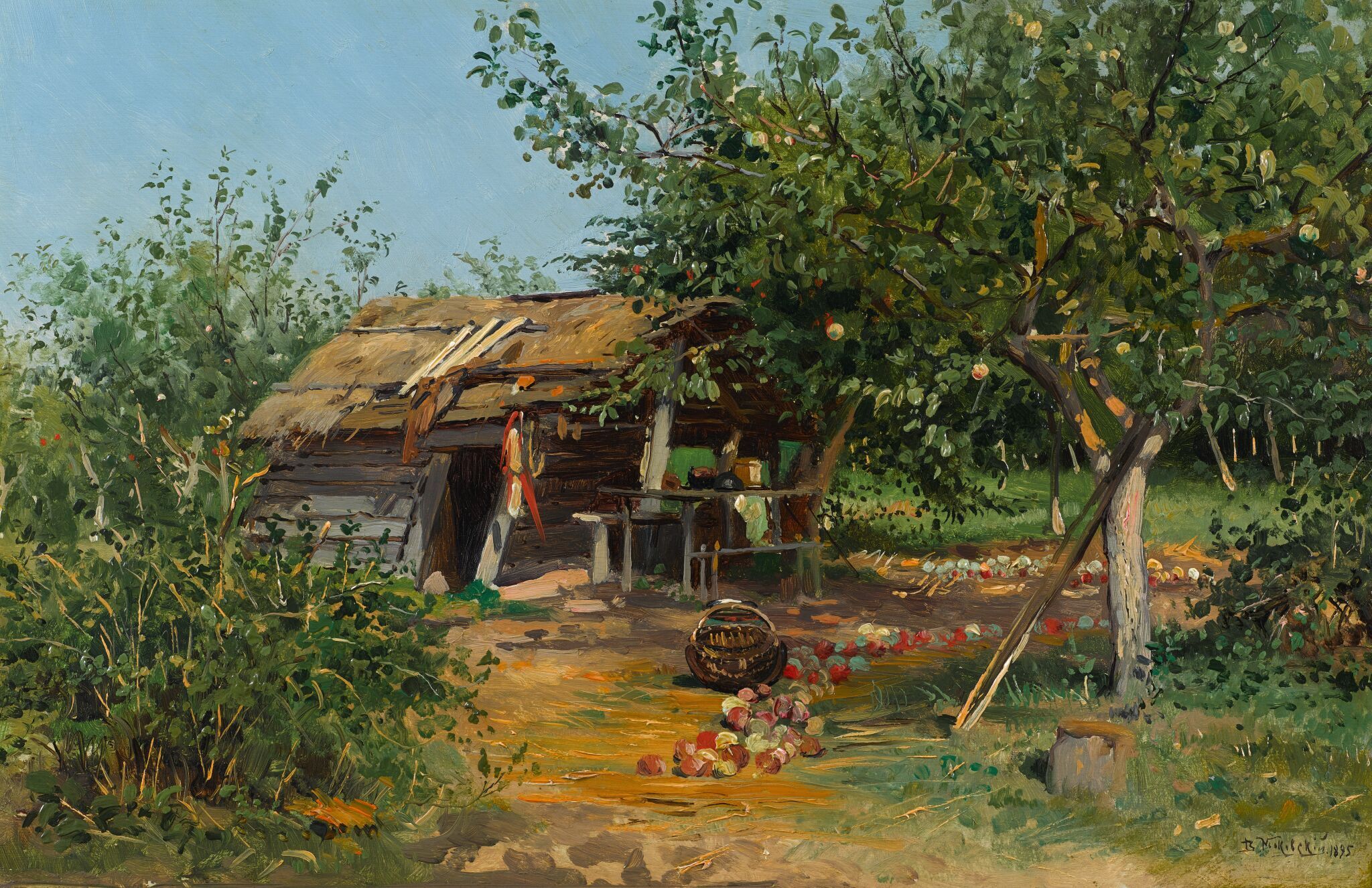 Яблоневый сад, Vladimir Makovsky, 1895