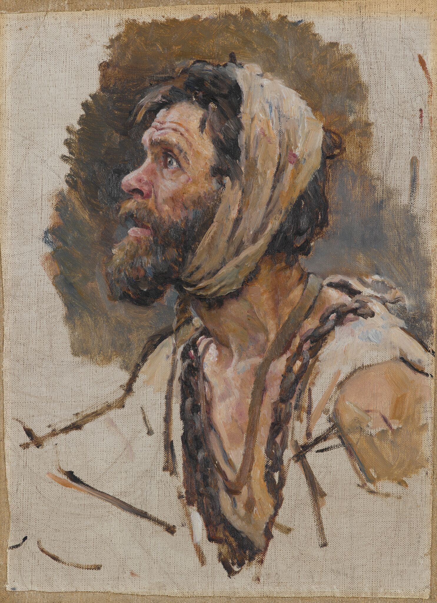 Голова юродивого, Vasily Surikov, 1885