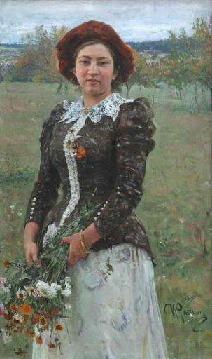 Осенний букет. Портрет В.И. Репиной, дочери художника